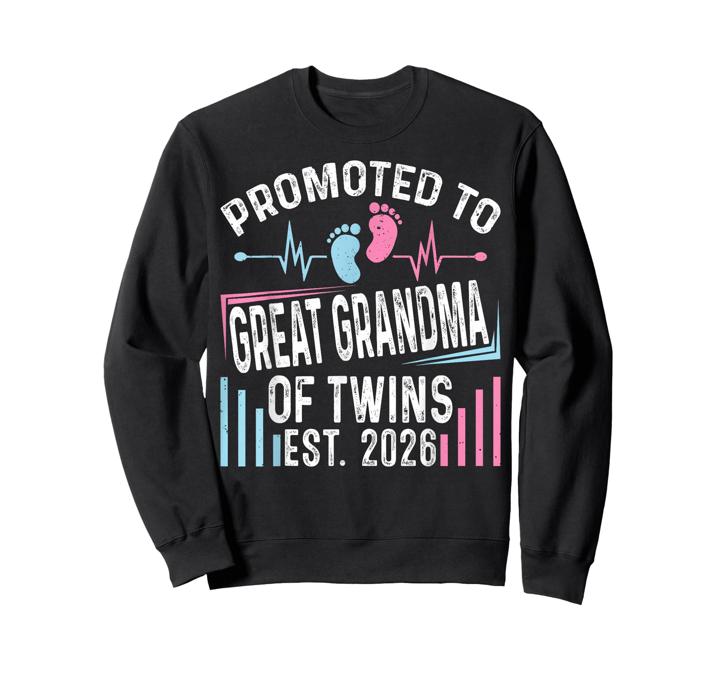 Promoted to Great Grandma of Twins Est 2026 Baby Shower T-Shirt