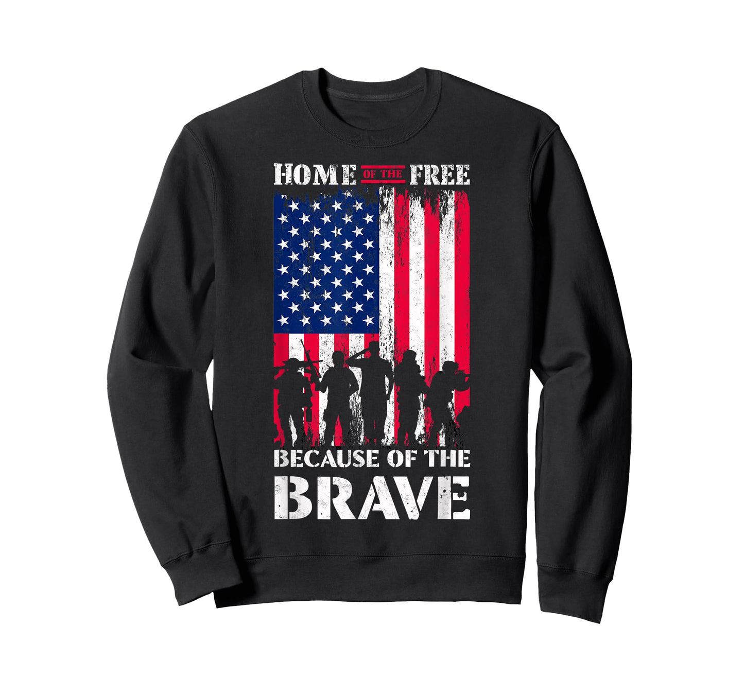Home of a Free Because of The Brave US Flag Patriotic Proud T-Shirt