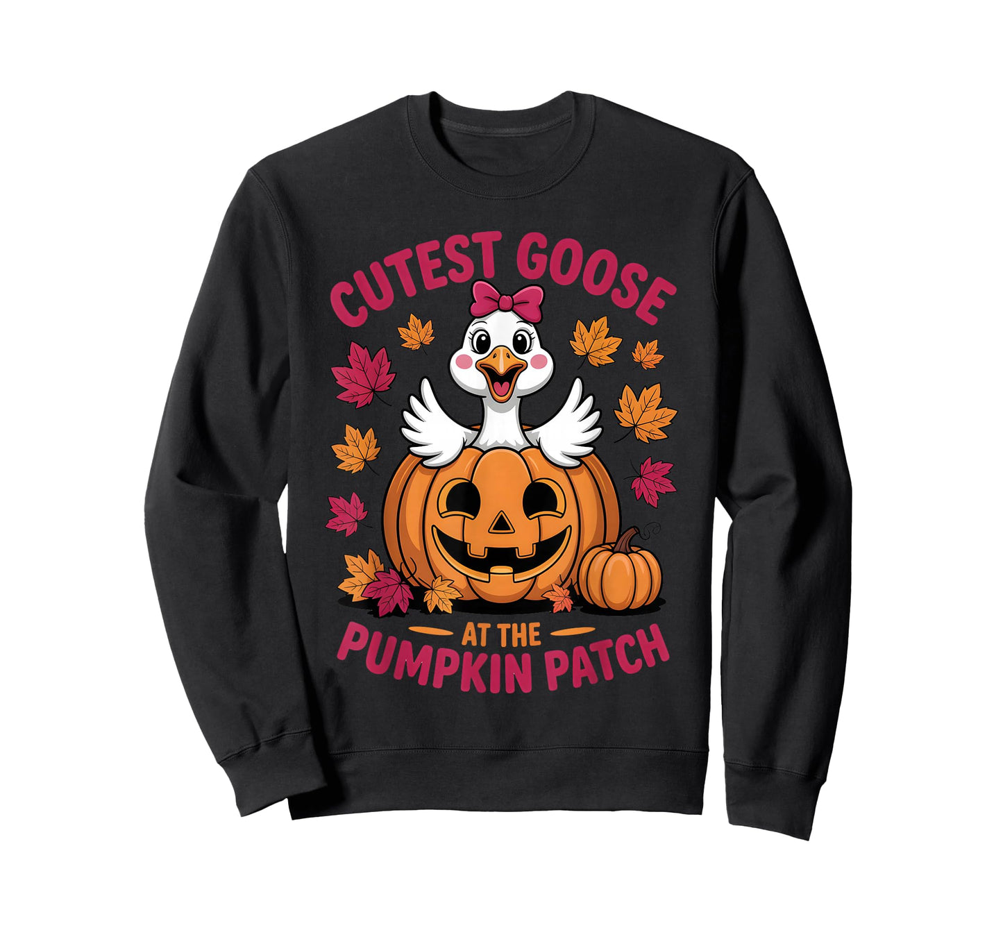 Cutest Goose at The Pumpkin Patch Funny Fall Thanksgiving T-Shirt