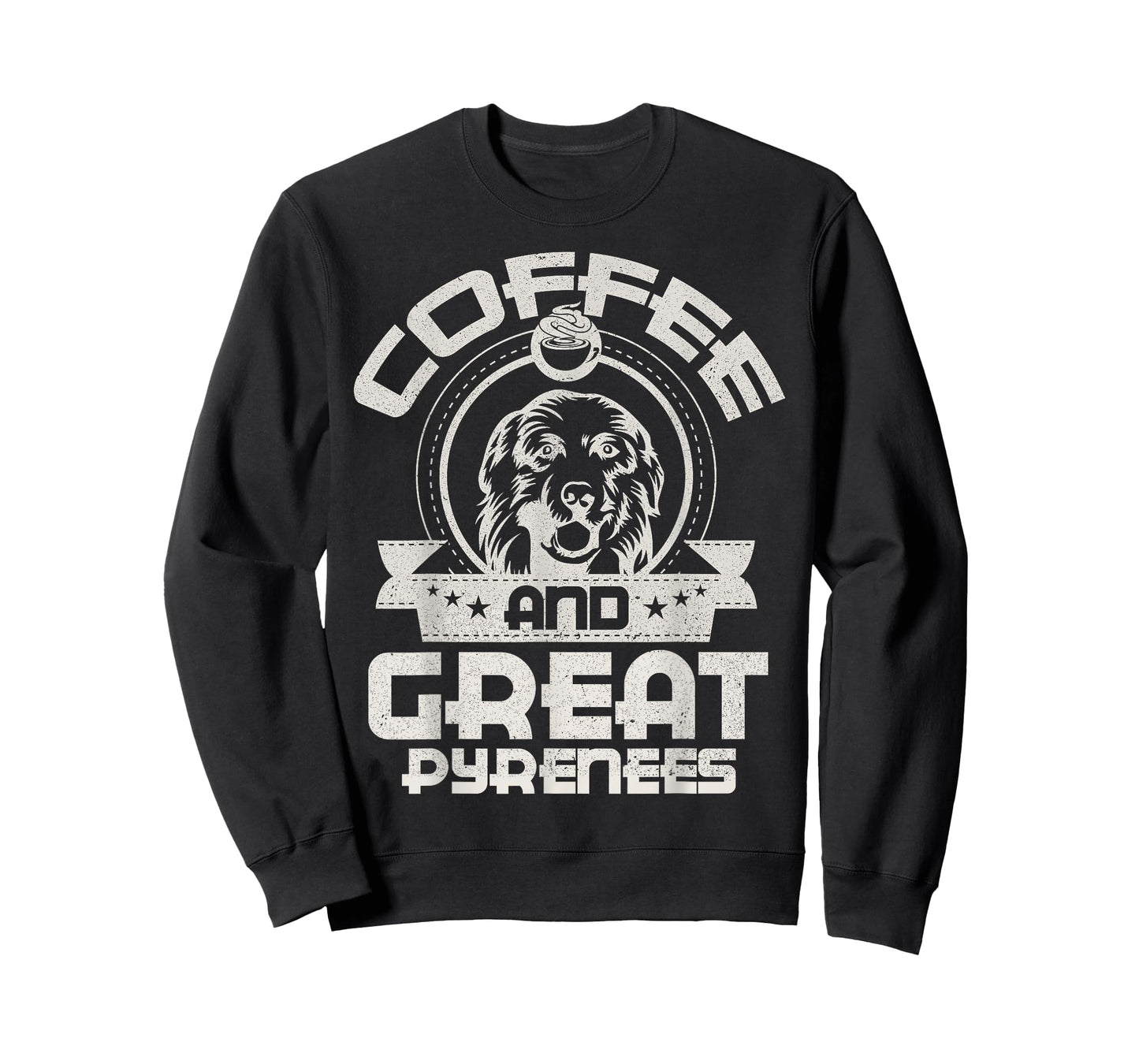 Coffee And Great Pyrenees Coffee Drinking Dog Owner Lover T-Shirt