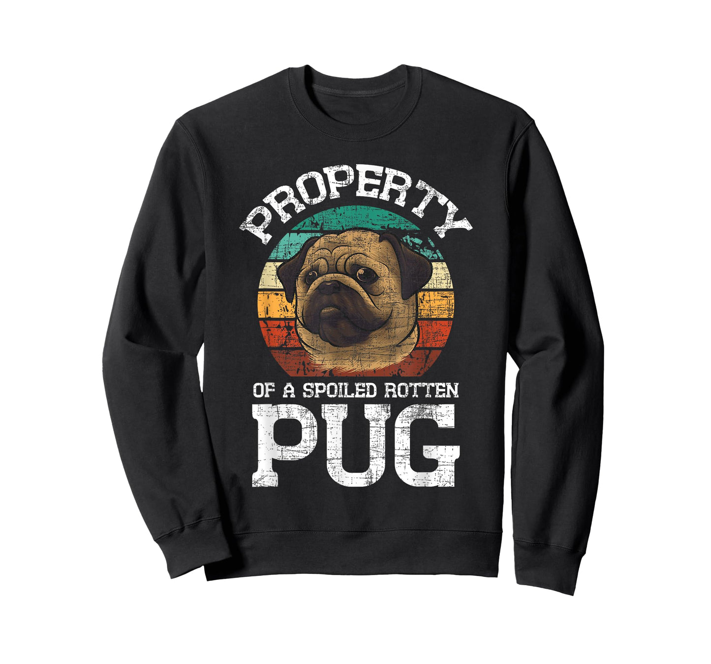 Property Of A Spoiled Rotten Pug - Retro Vintage Dog Owner Men Women T-Shirt