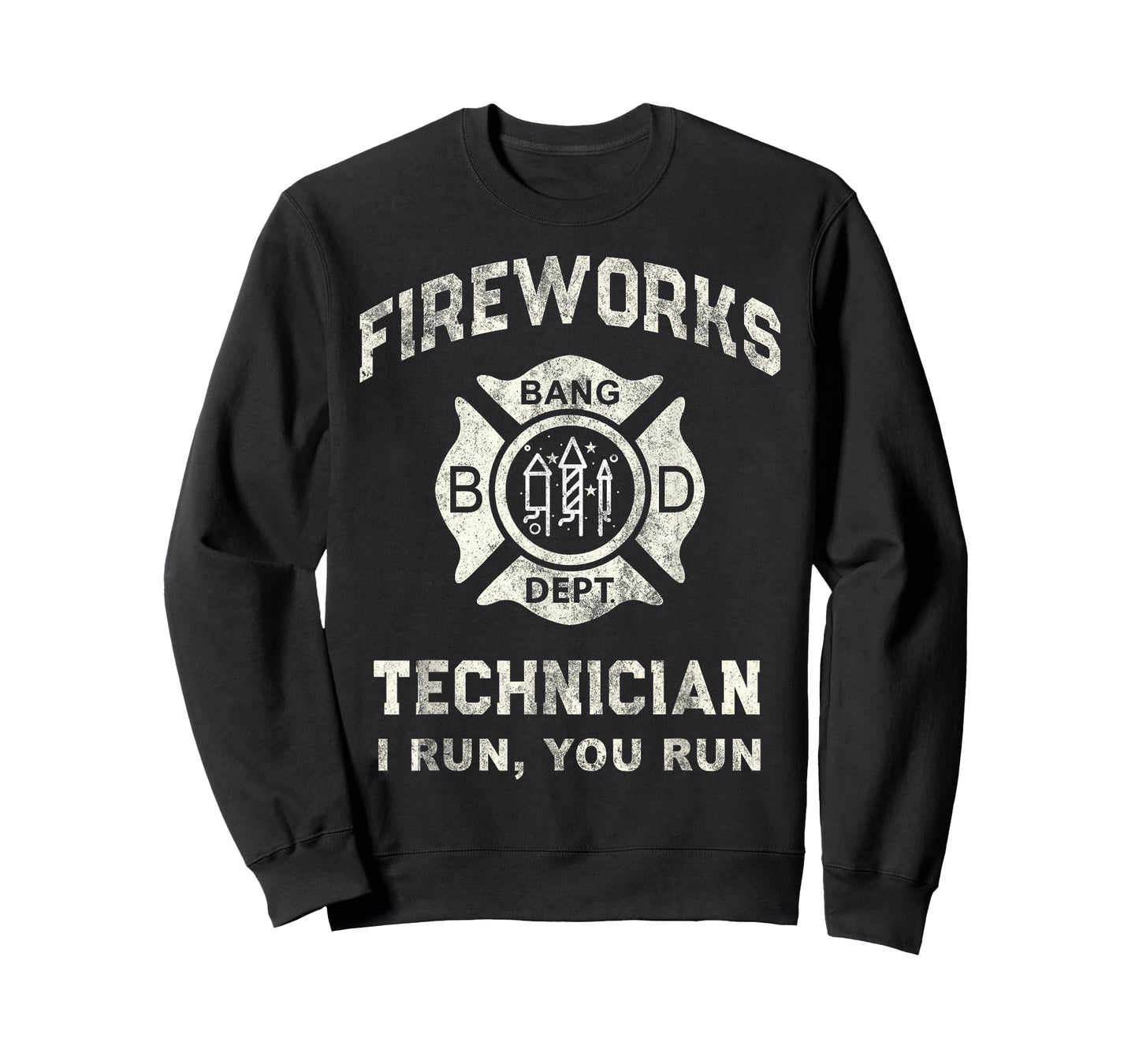 Funny Fireworks Technician Pyro Tech Firefighter America Red T-Shirt