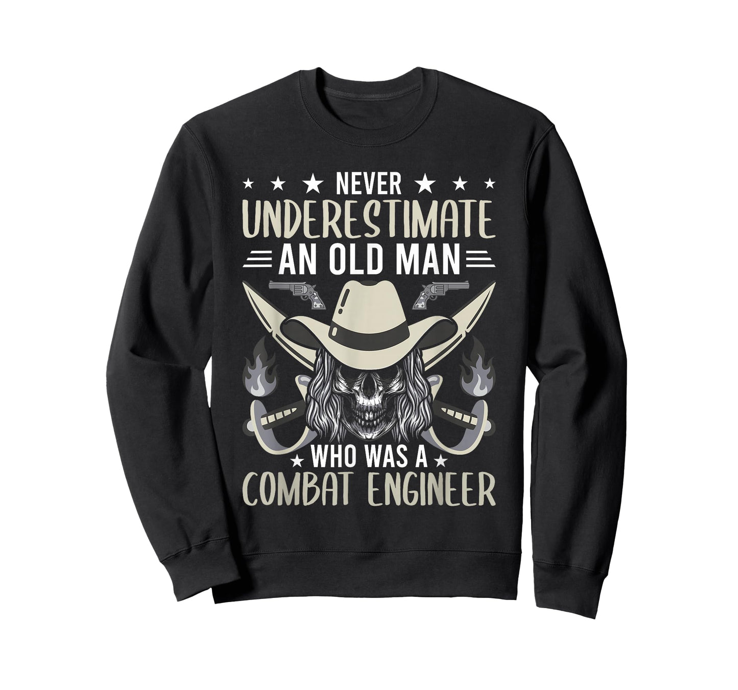 Never Underestimate An Old Man Who Was A Combat Engineer T-Shirt