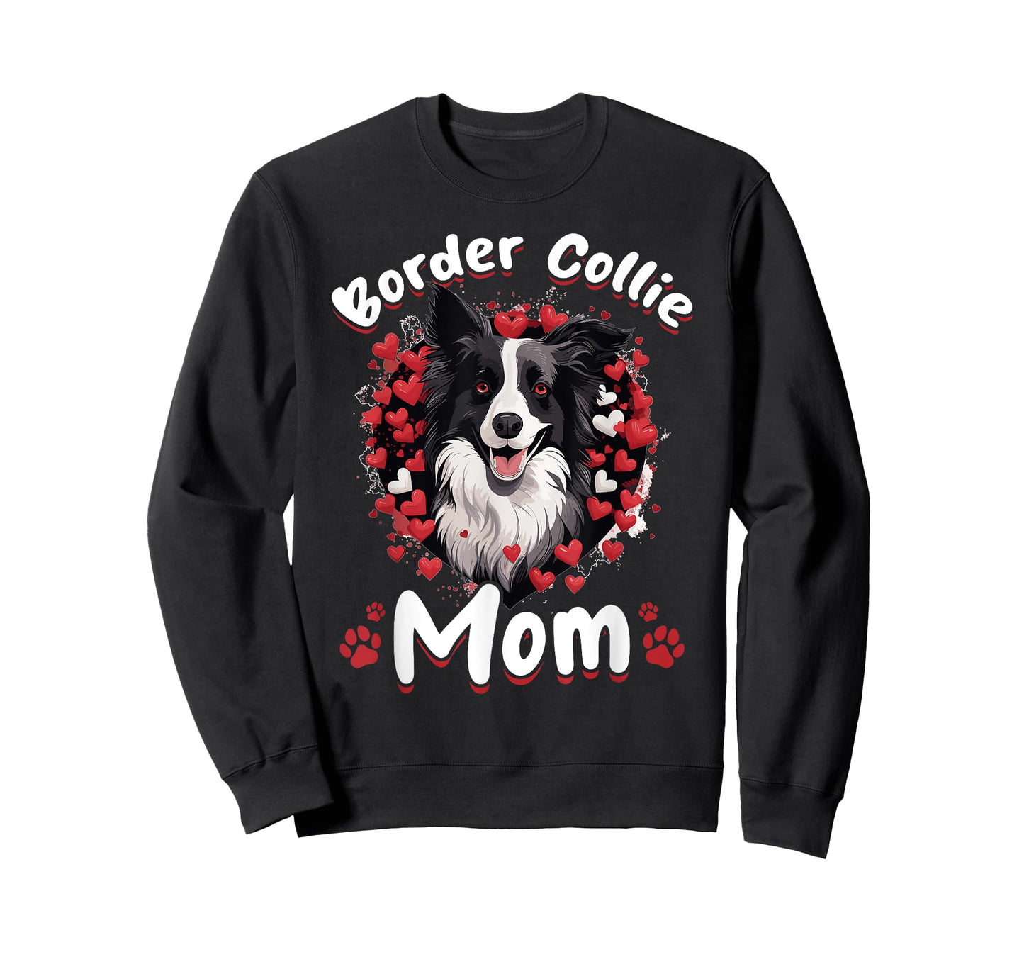Border Collie Dog - Border Collie Mom T-Shirt for Men Women Girls Kids