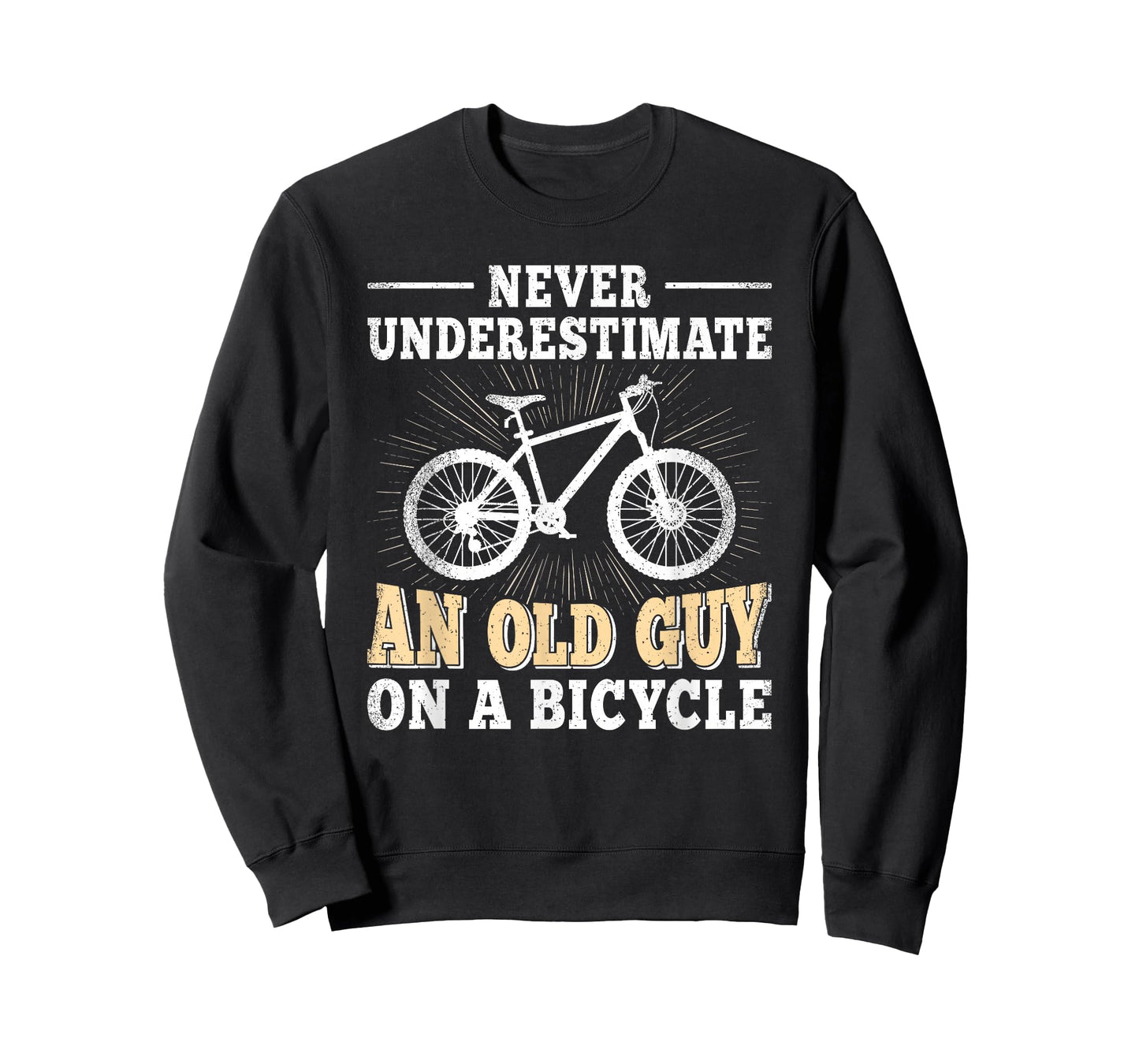 Never Underestimate An Old Guy On A Bicycle Cycling Men T-Shirt