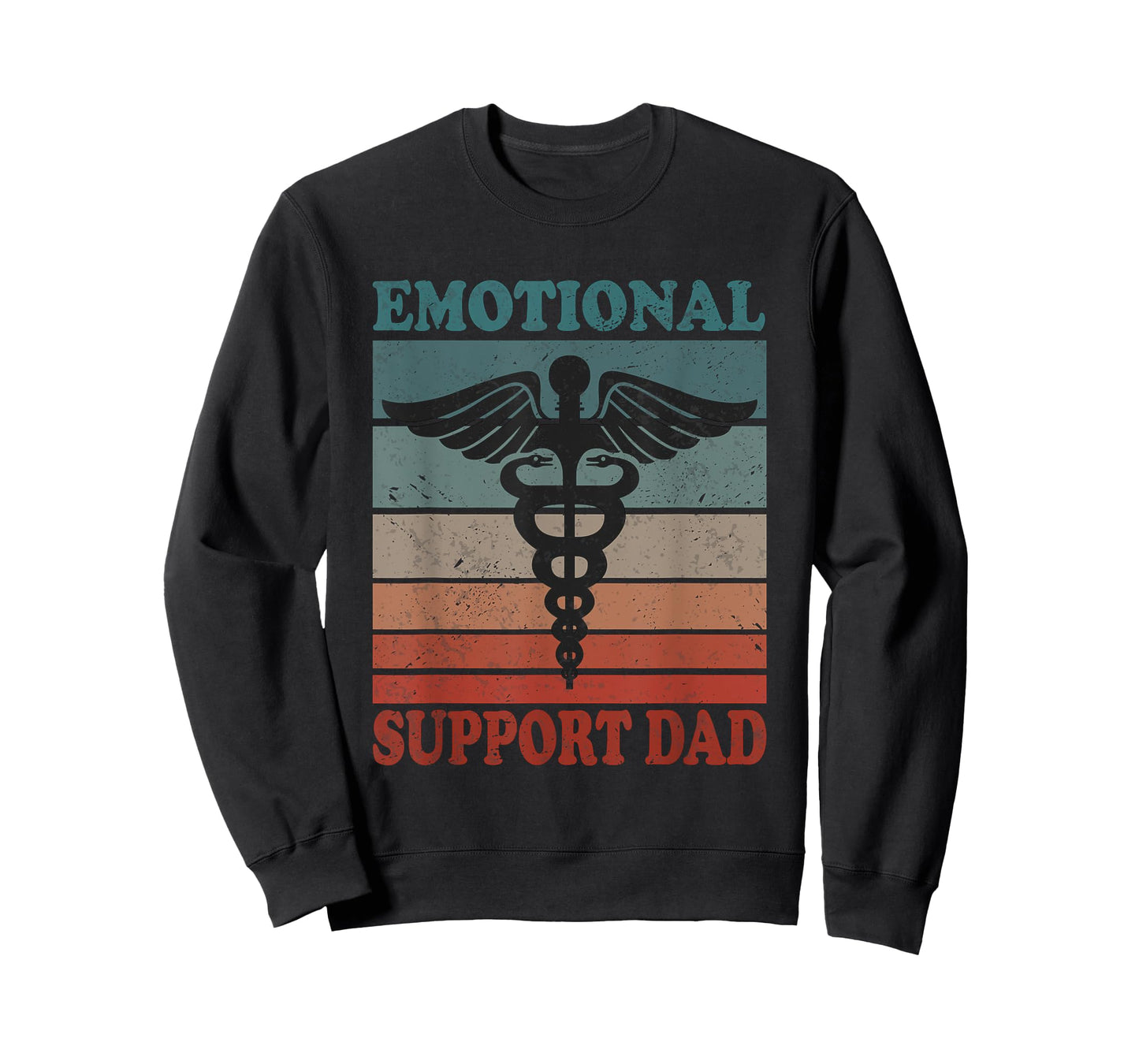 Vintage Emotional Support Dad Caring Dad Father T-Shirt