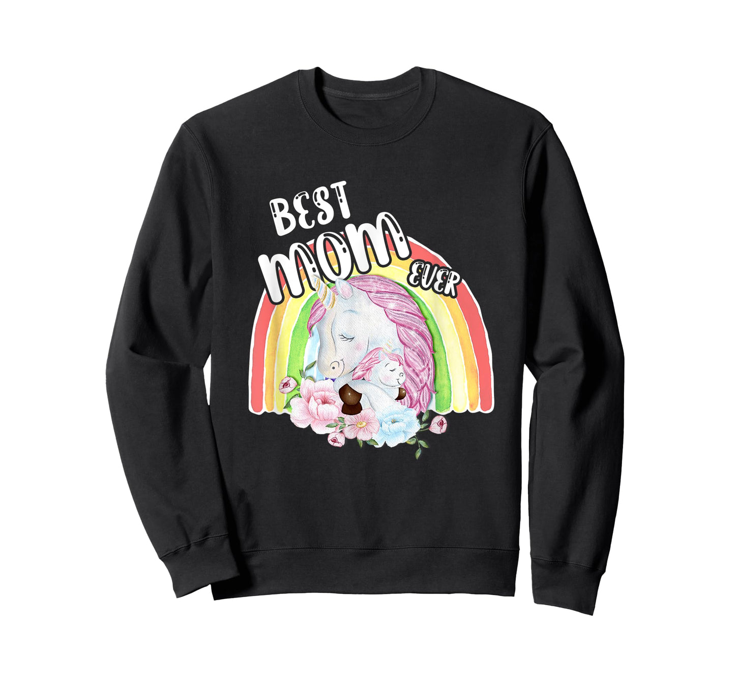 Best Mom Ever Rainbow Unicorn and Baby Cute Mother's Day T-Shirt