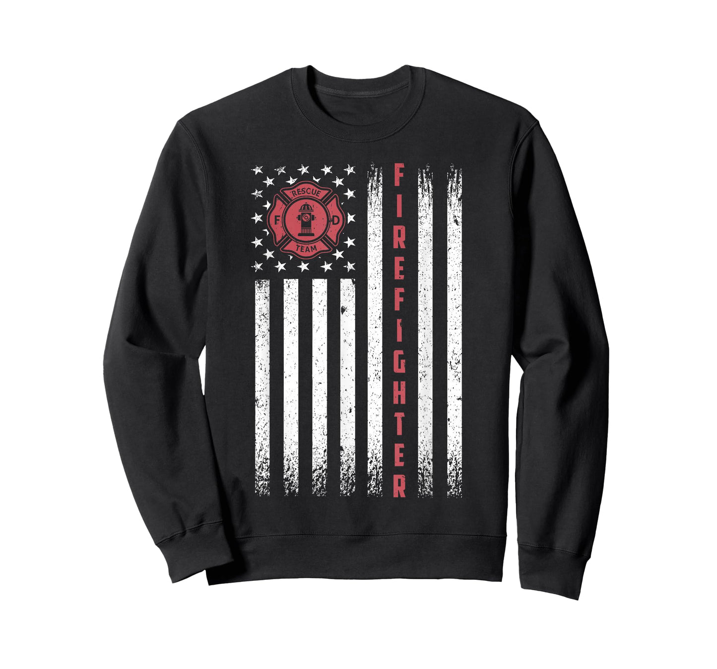 Firefighter Patriotic Usa American Flag T-Shirt