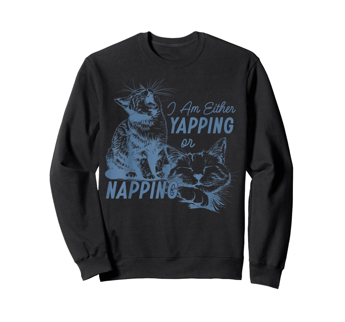 I'm Either Yapping Or Napping Retro 90s Gag Cat Meme T-Shirt