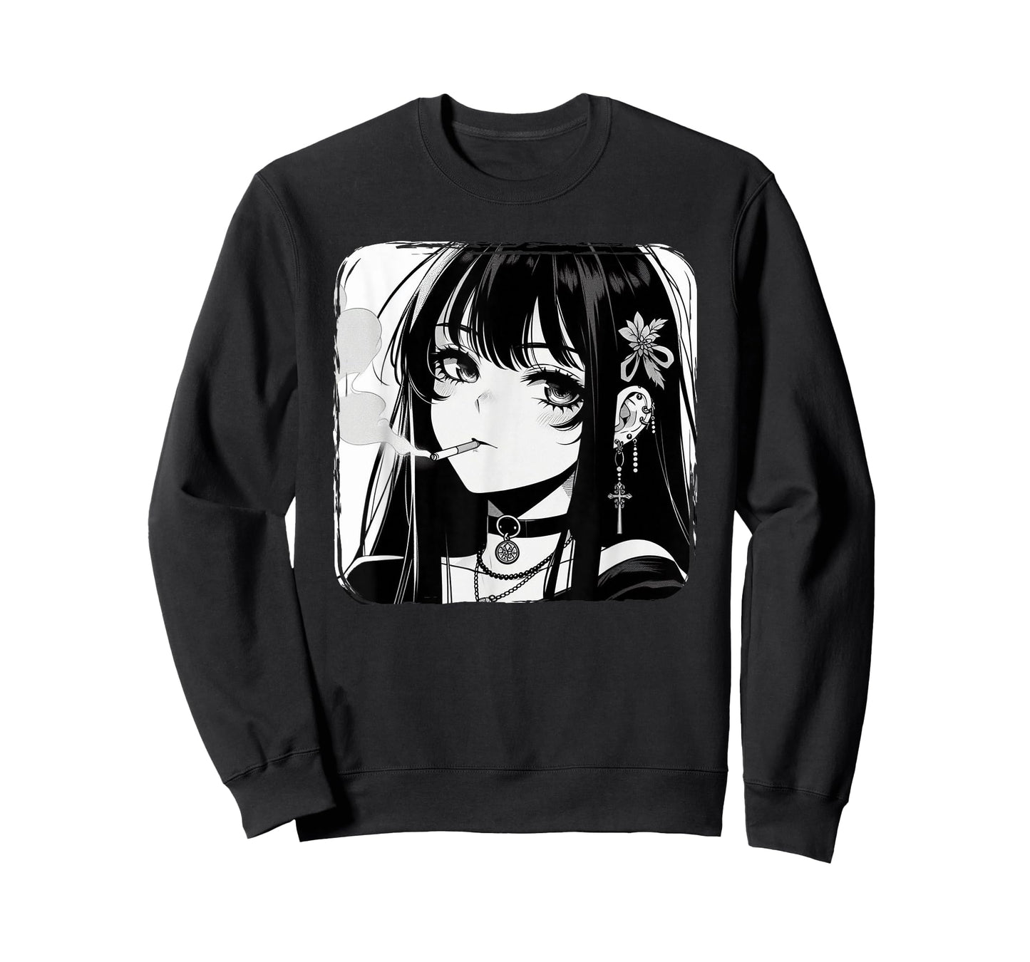 Anime Horror Girl Aesthetic Grunge Waifu Japanese Otaku T-Shirt