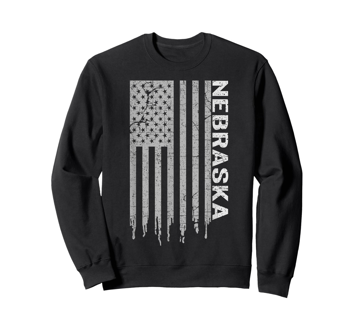 Distressed USA Flag Patriotic American From Nebraska T-Shirt
