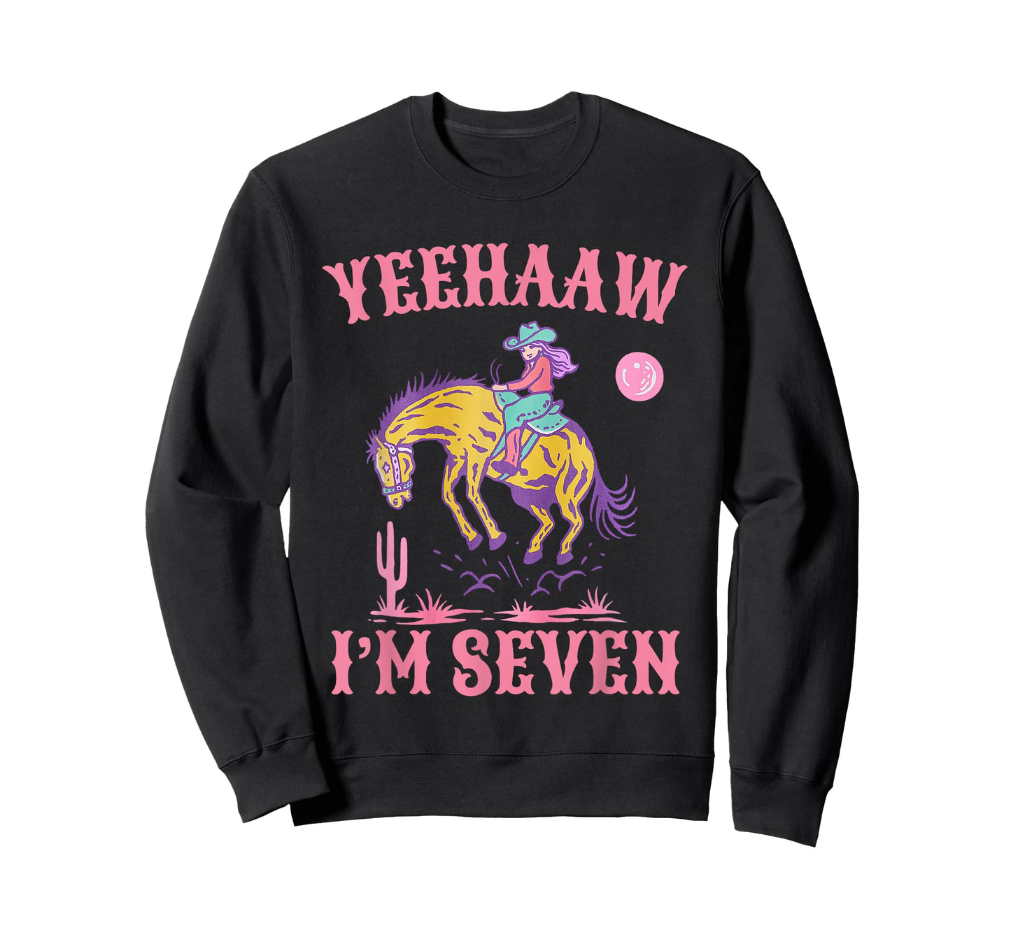 Kids 7 years old Cowgirl Western Rodeo 7th Birthday girl T-Shirt