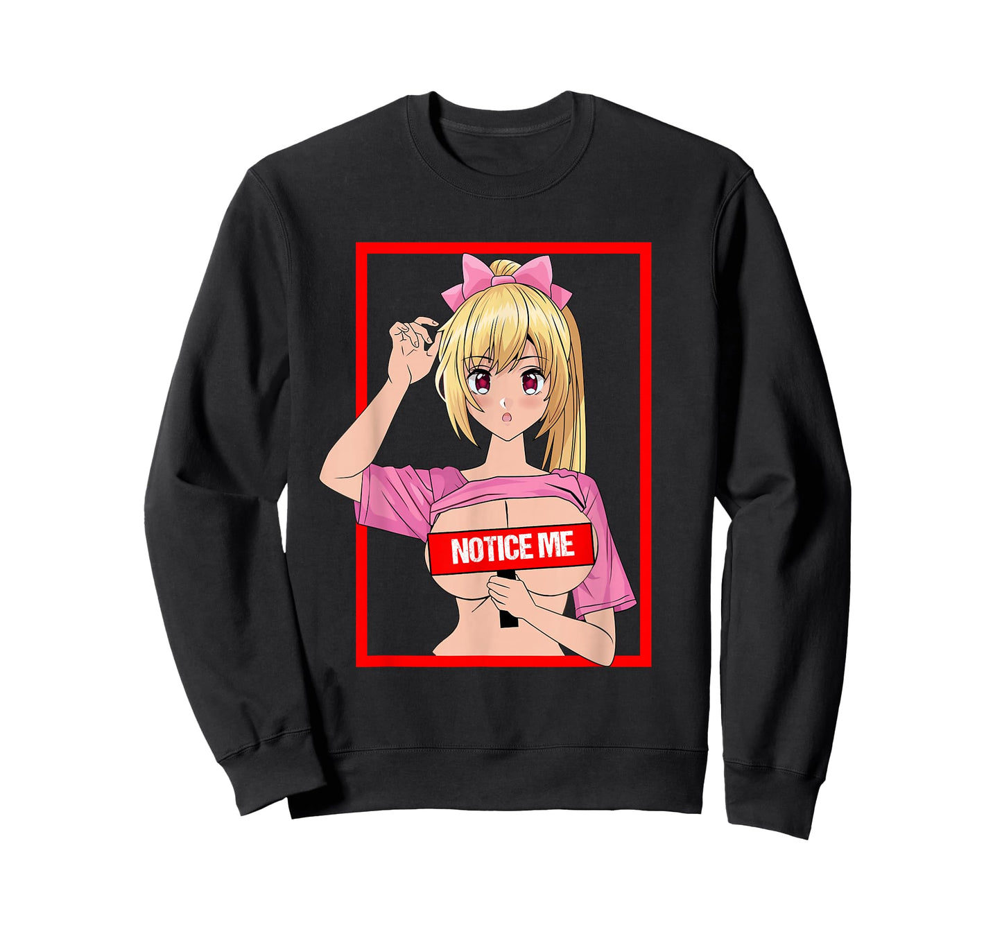 Sexy Big Breasts Cartoon Girl me Noticed Japan Anime T-Shirt