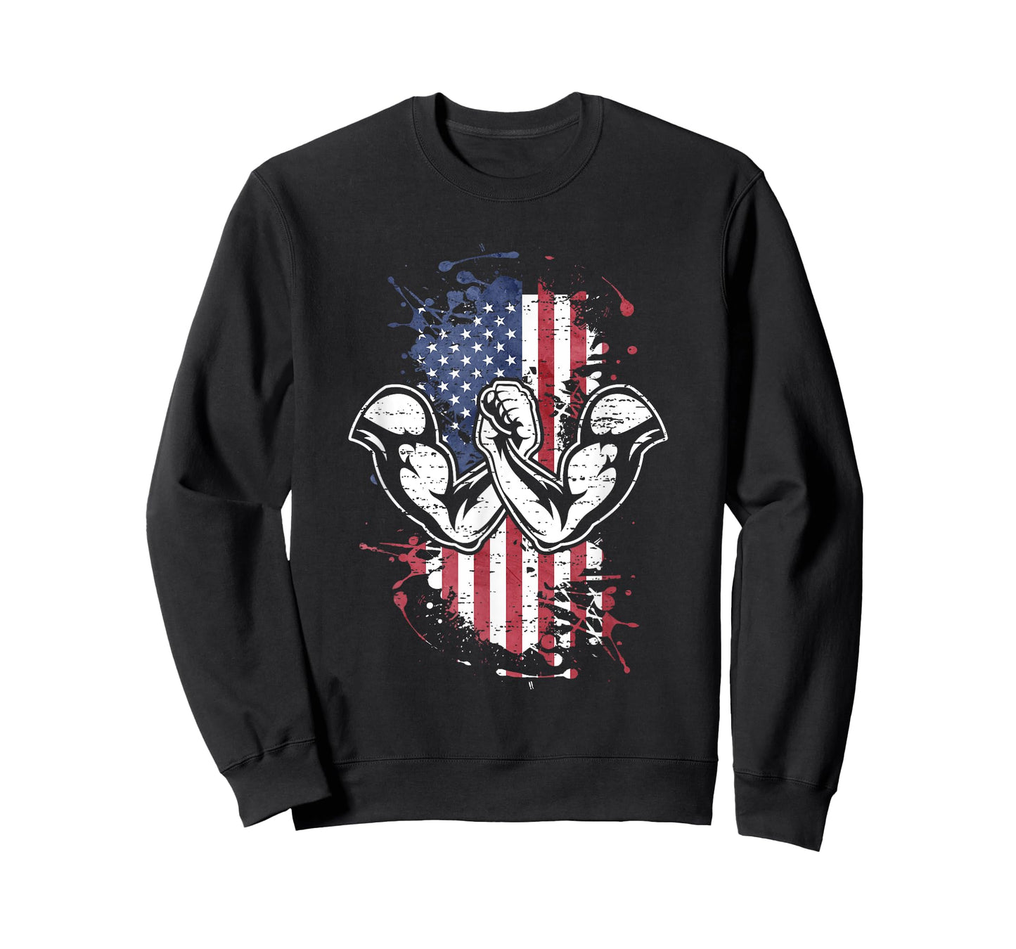 Arm Wrestling USA Flag T-Shirt for Women Men