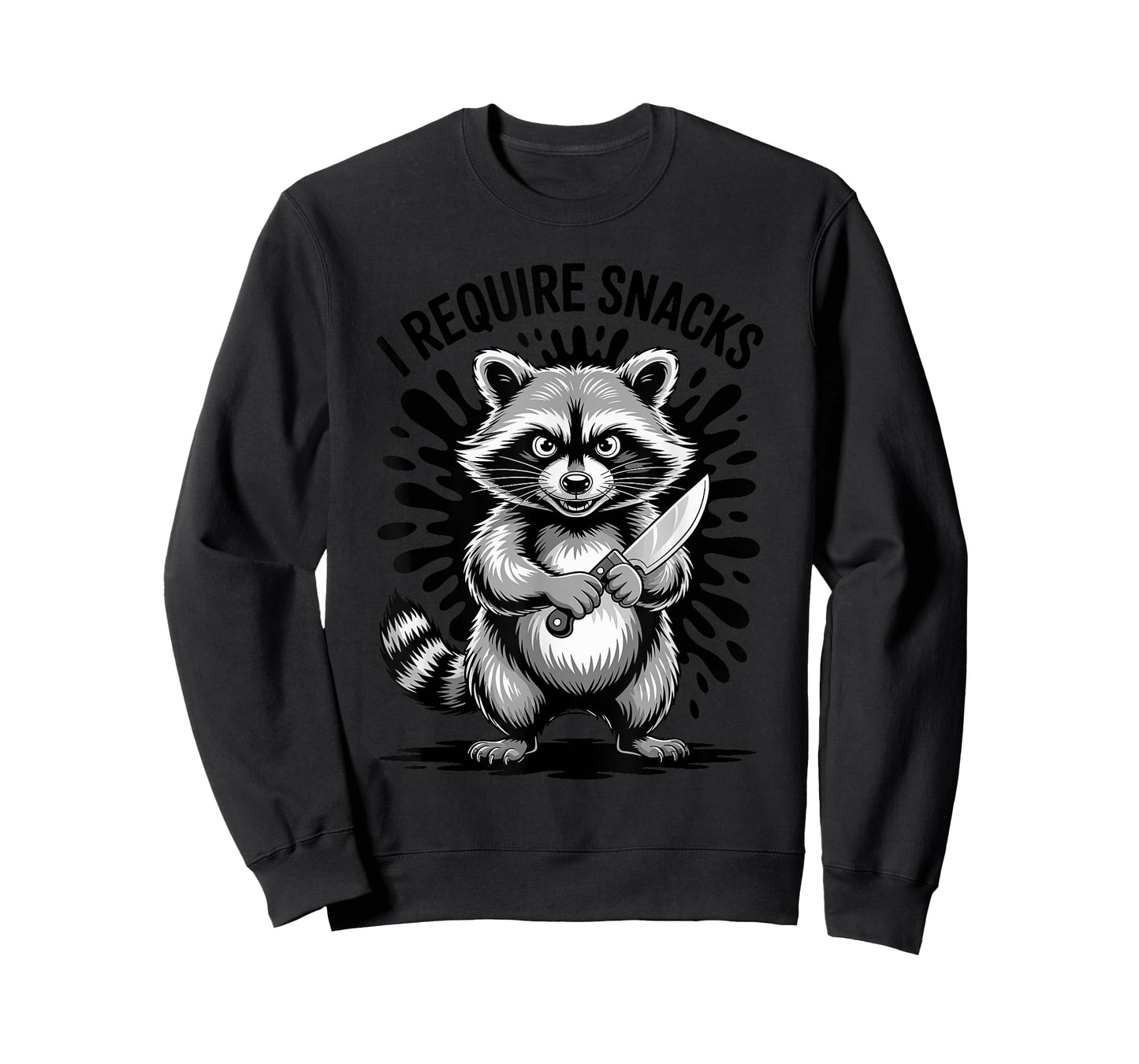 I Require Snacks Raccoon Shirt Funny Christmas Men Women T-Shirt