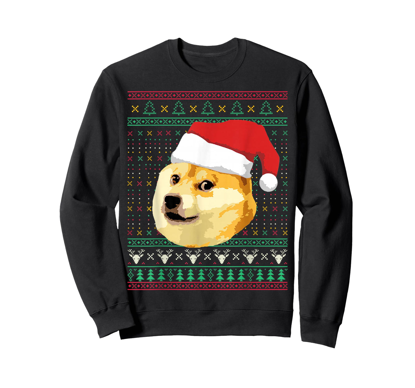 Christmas Doge Meme Shiba Inu Santa Funny Ugly Sweater Xmas T-Shirt