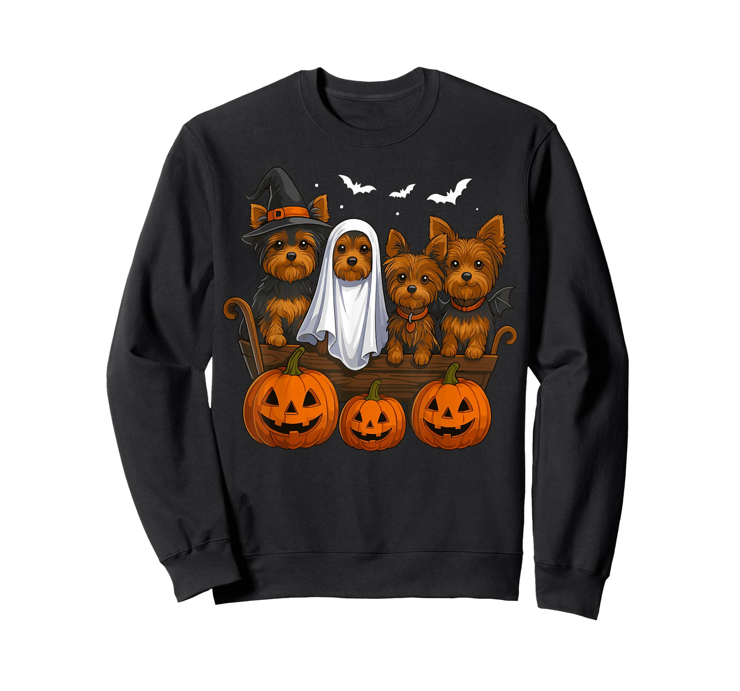 Yorkie Halloween Funny Yorkshire Terrier Dog Trick or Treat T-Shirt
