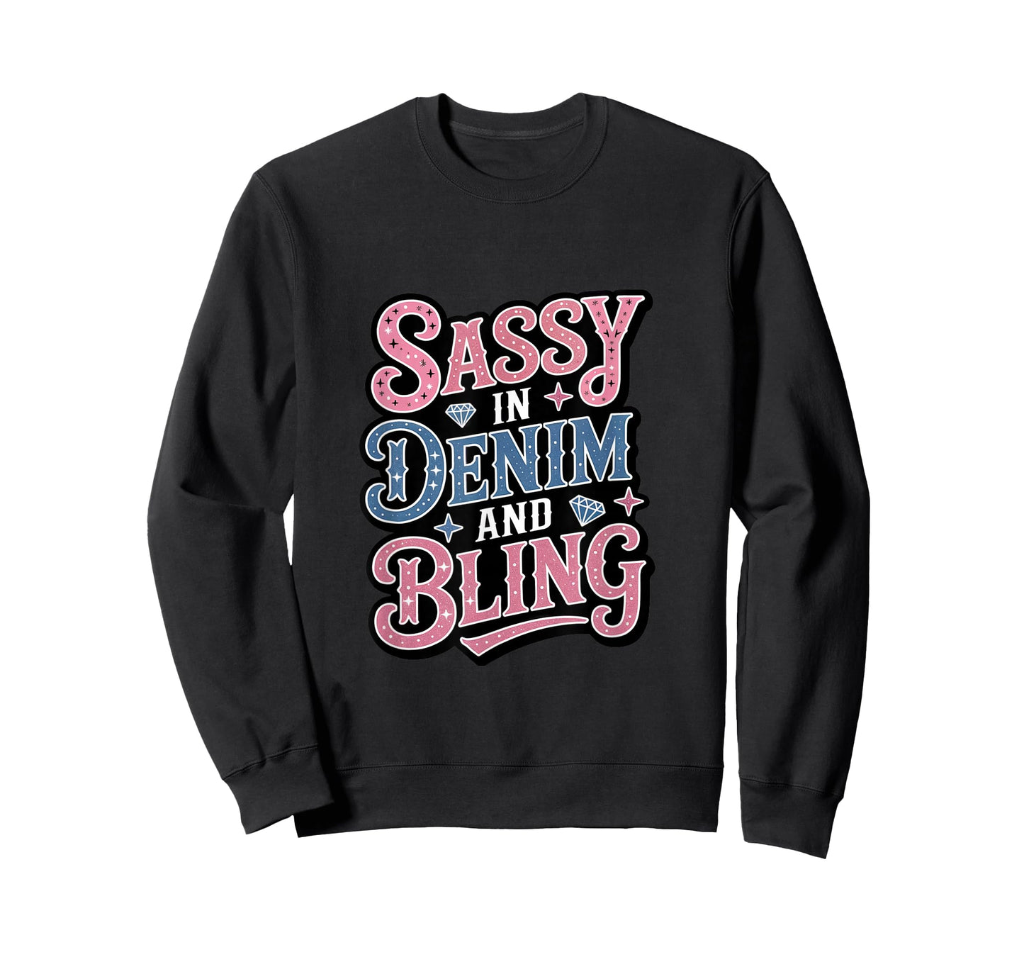 Sassy In Denim And Bling Blue Jeans T-Shirt