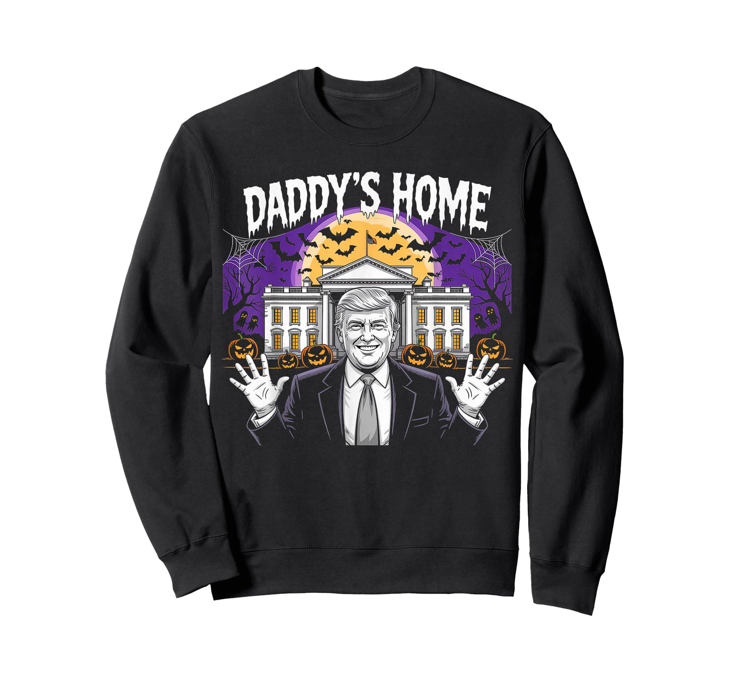 Funny Halloween 2025 Patriot Daddy's Home White House USA T-Shirt