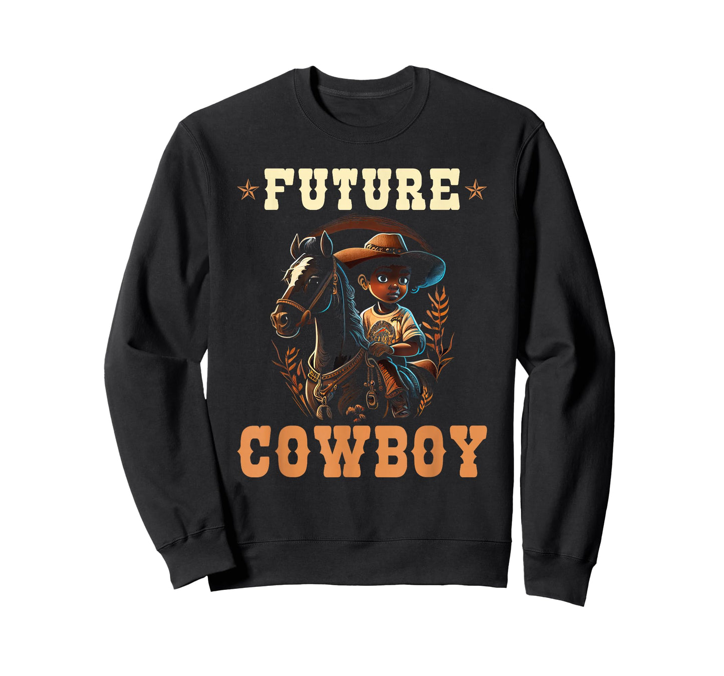 Future Cowboy Toddler African American Rodeo Cowboy Boy Kids T-Shirt