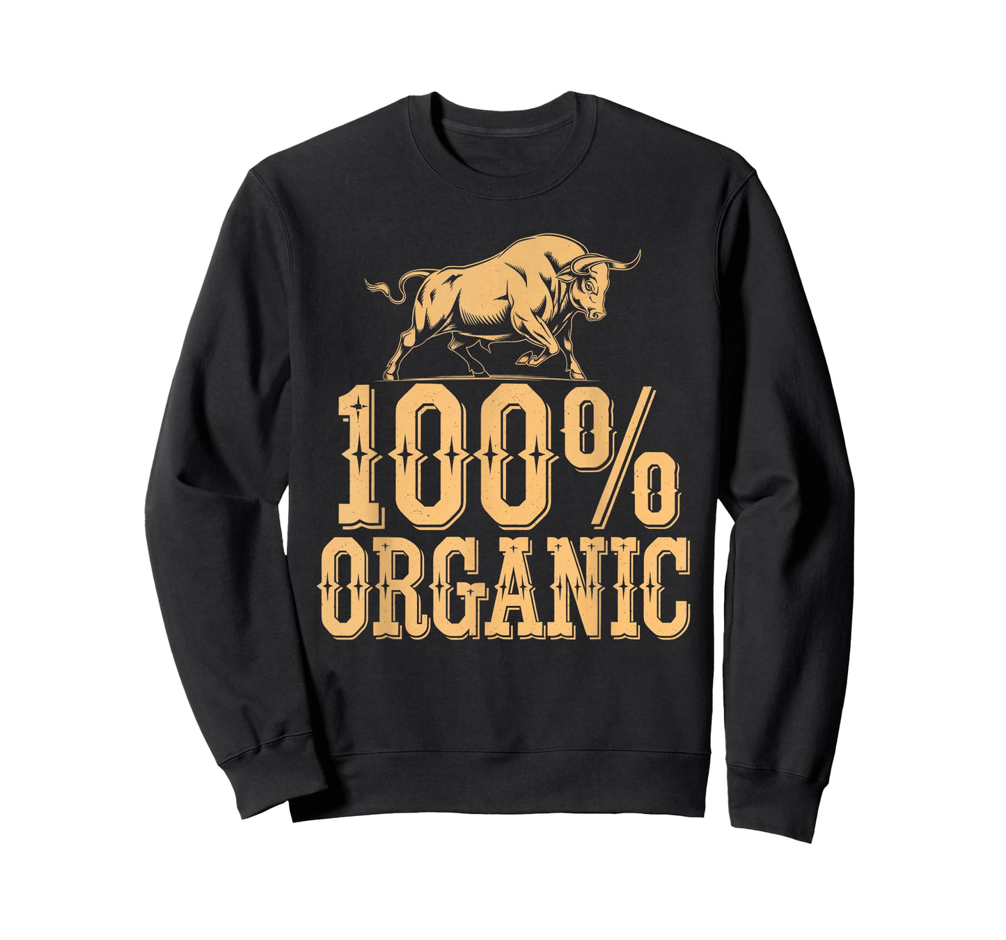 100 Percent Organic Bull Ranch Western Cowboy Graphic T-Shirt