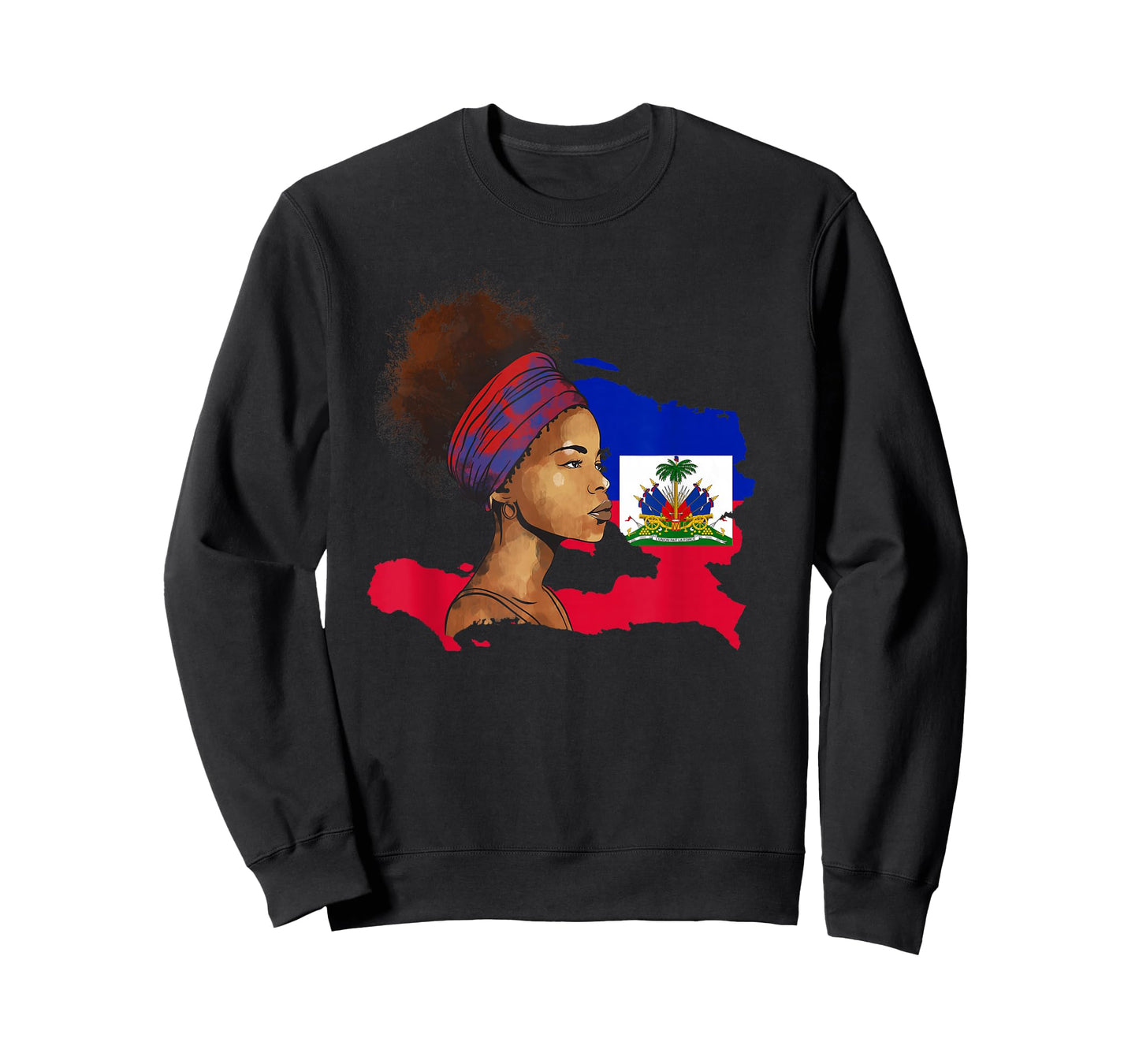 Haiti Country Map Woman Ayiti Girl Haitian Flag Day T-Shirt
