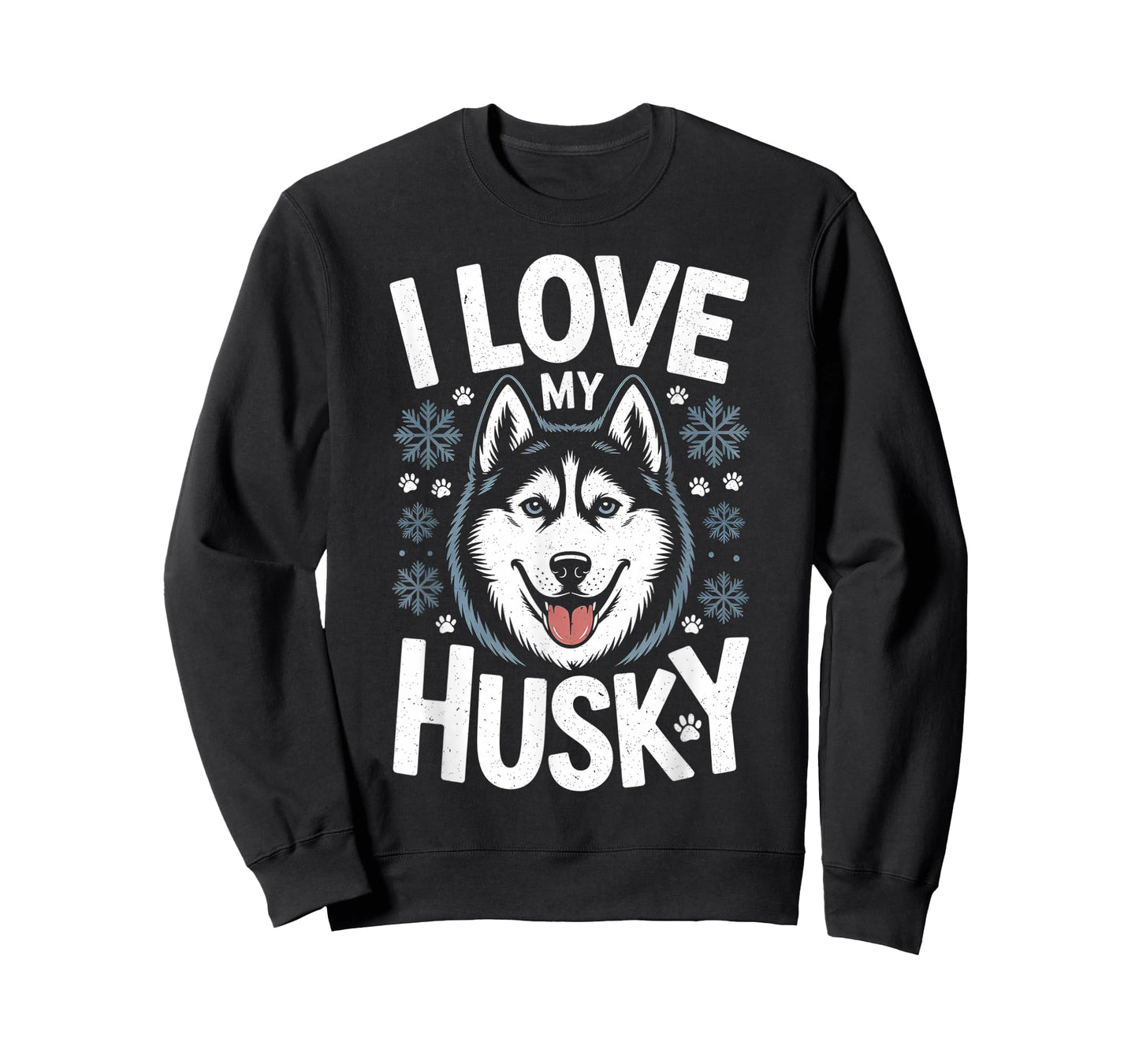 I Love My Husky - Saying Siberian Puppy Animal Paw Dogs T-Shirt
