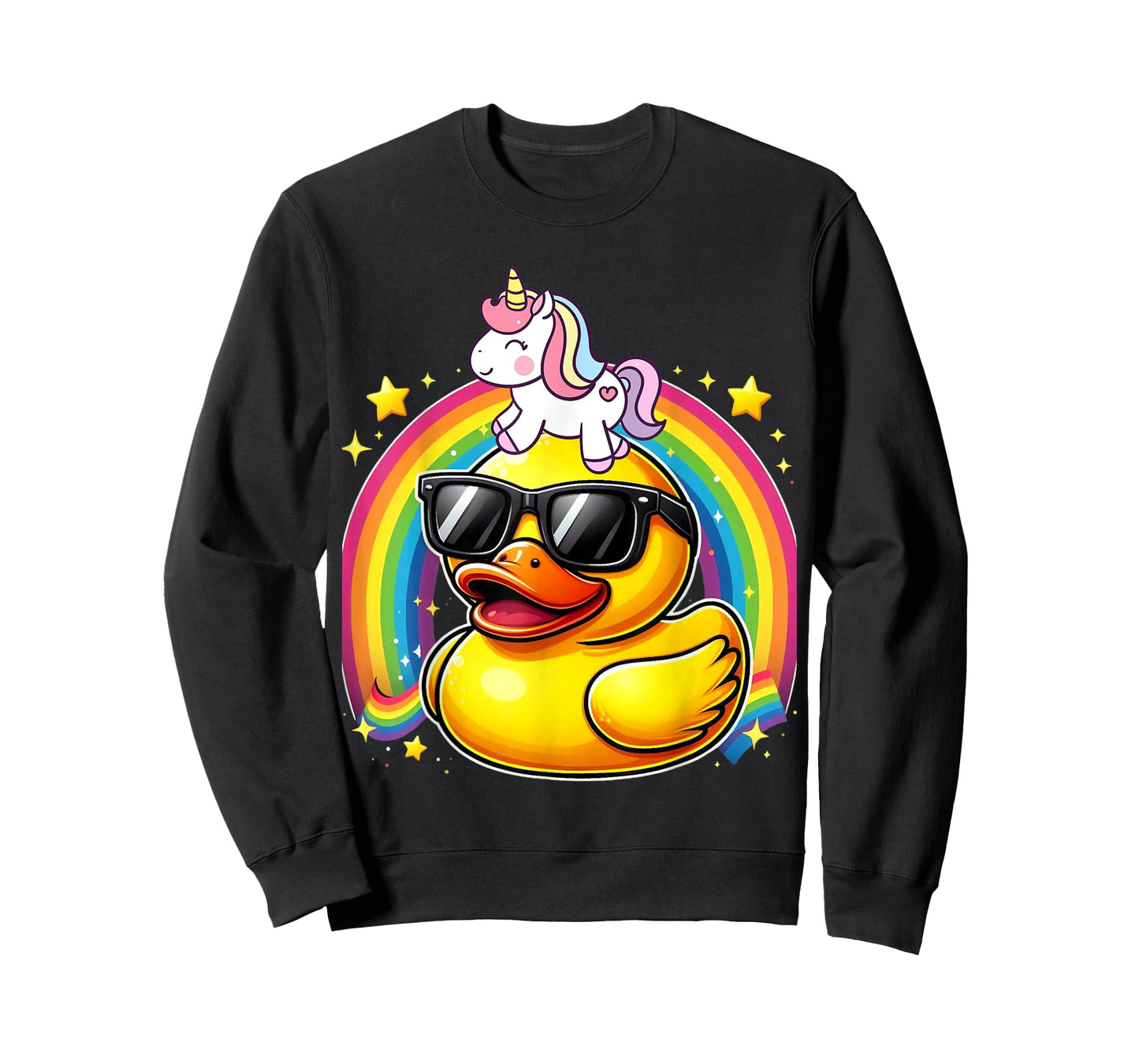 Unicorn Riding Rubber Duck Boys Girls Men Women Kids Teens T-Shirt