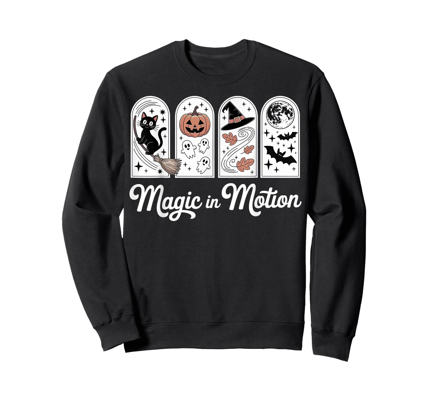 Cute Halloween Magic in Motion Womens Girls T-Shirt