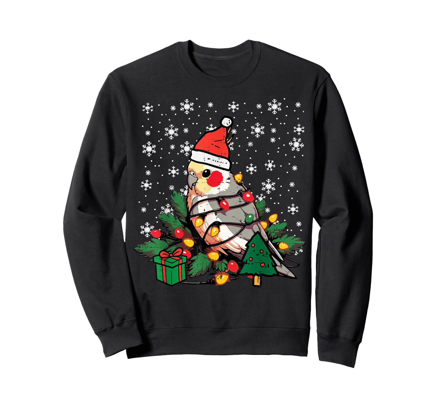 Christmas Bird Cockatiel Xmas Weiro Quarrion Men Women Kids T-Shirt