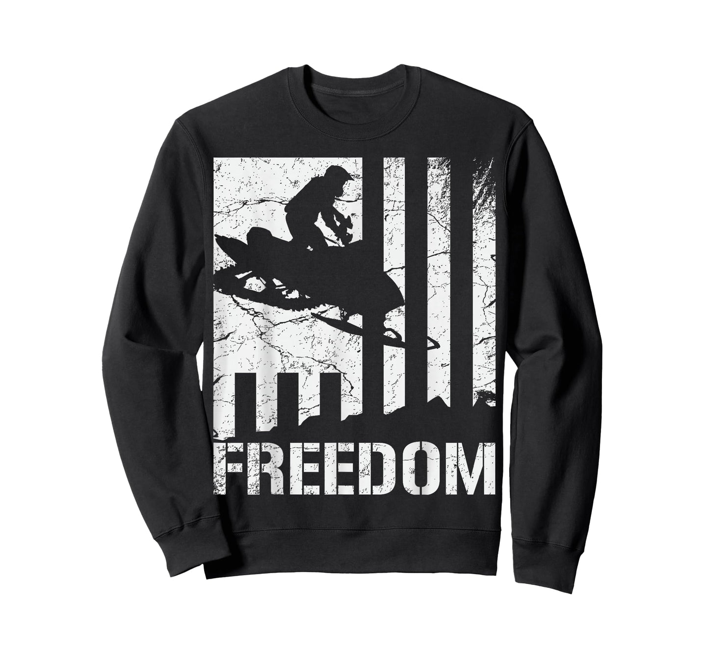 Snowmobile Snowmobiling Freedom Flag T-Shirt