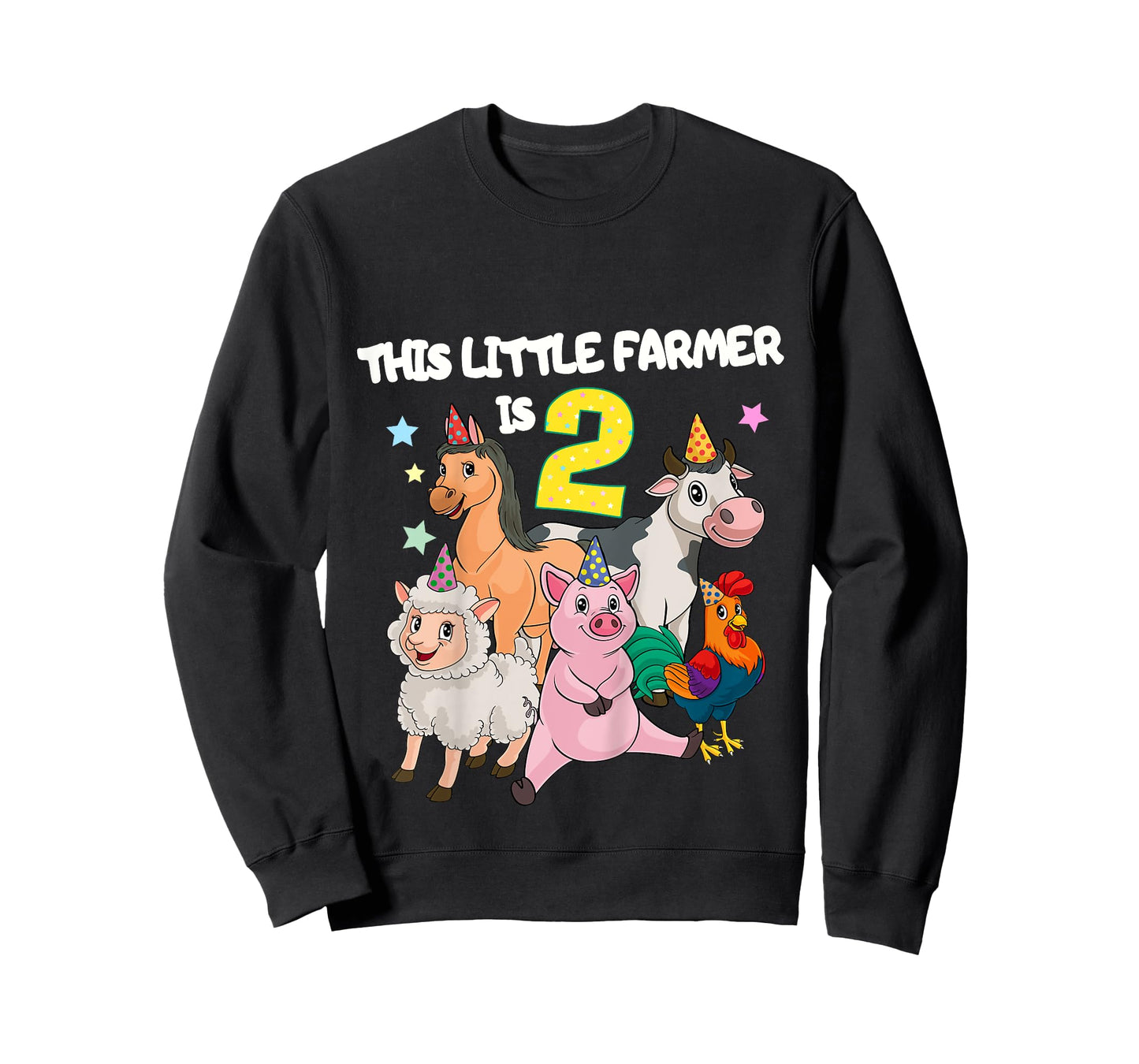 Kids Farm 2 Year Old Birthday Outfit Boy Tractor 2nd Birthday T-Shirt