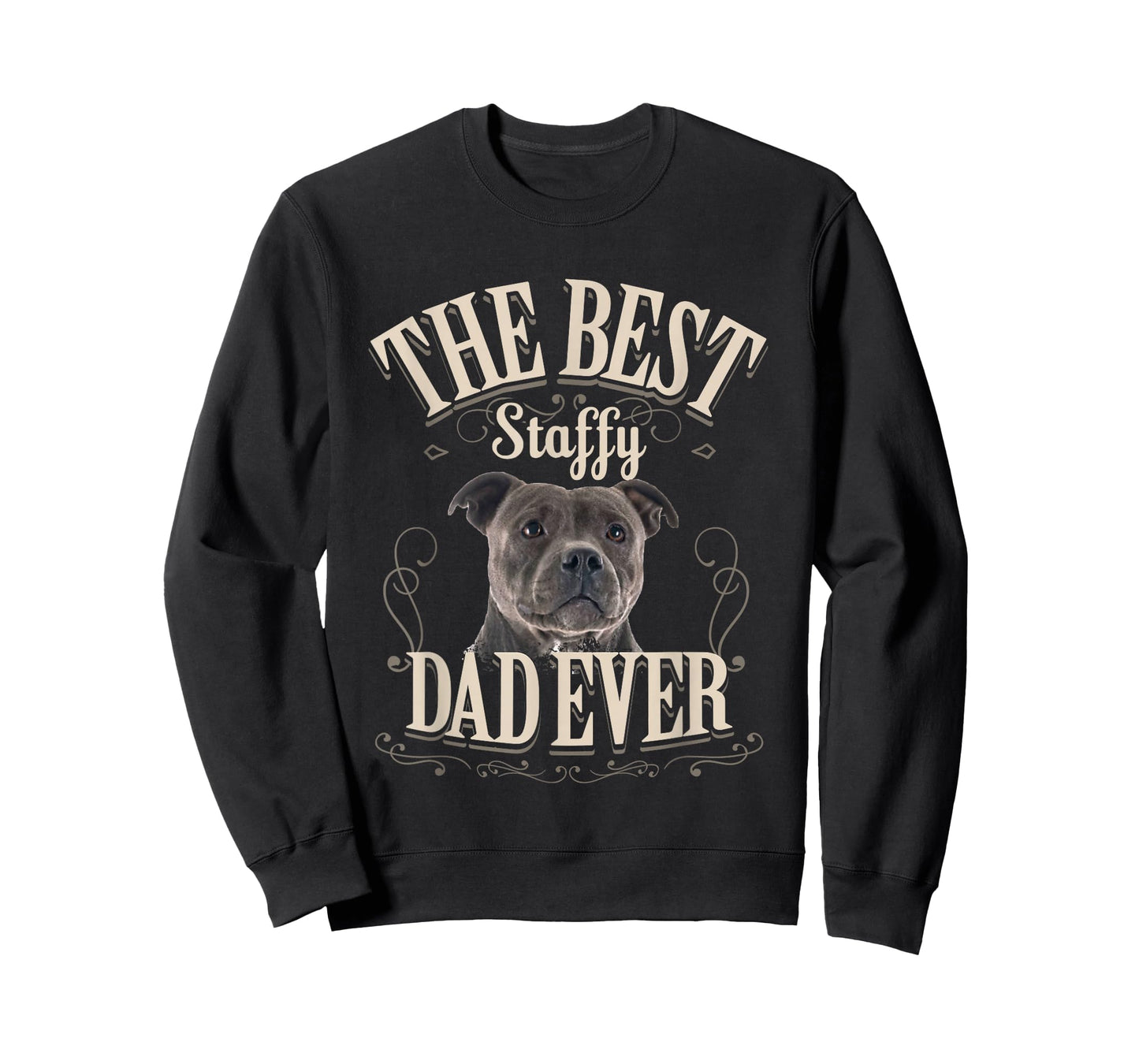 Best Staffy Dad Ever Funny Staffordshire Bull Terrier Gifts T-Shirt