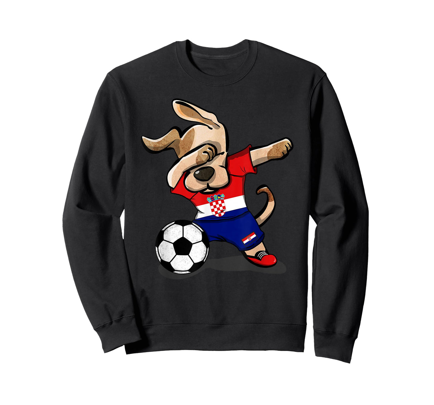 Dabbing Dog Croatia Soccer Fans Jersey Croatian Football T-Shirt