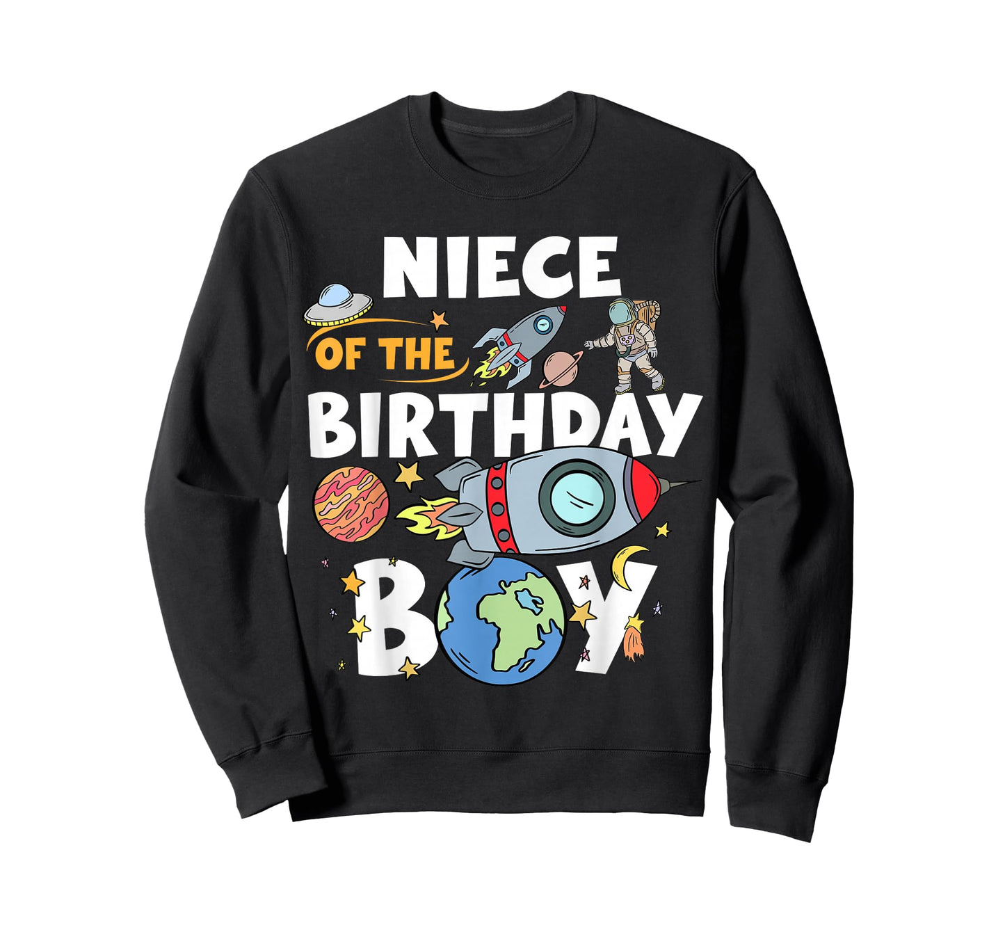 Astronaut Birthday Boy Party Look with Rocket Moon Stars for T-Shirt