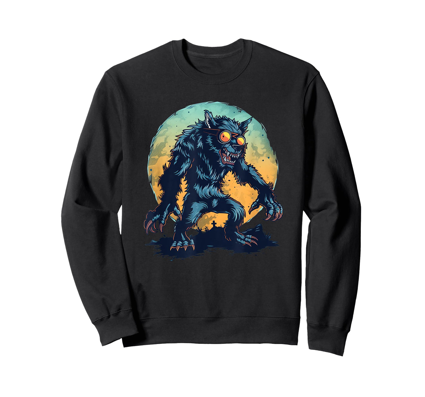 Untamed Werewolf Sunglasses for a Fearless Costume T-Shirt