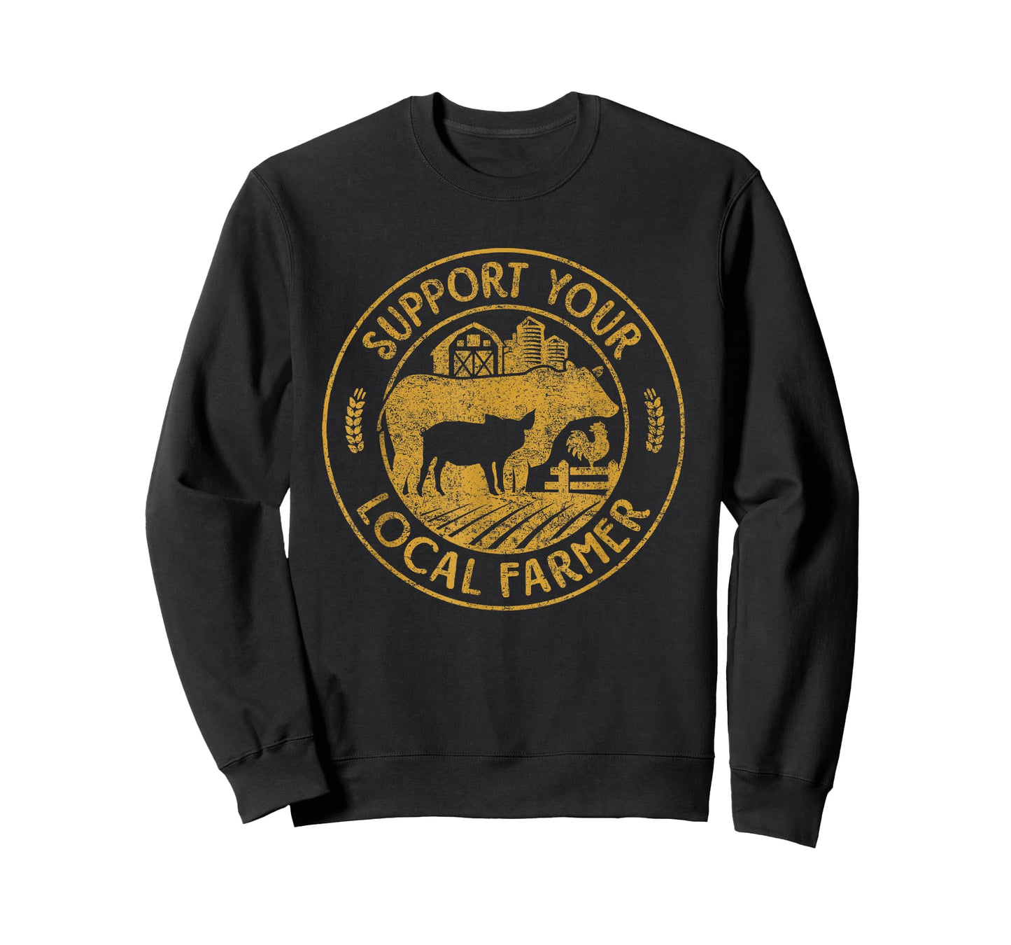 Support Your Local Cattle Rancher Farmer Country Farm Life T-Shirt