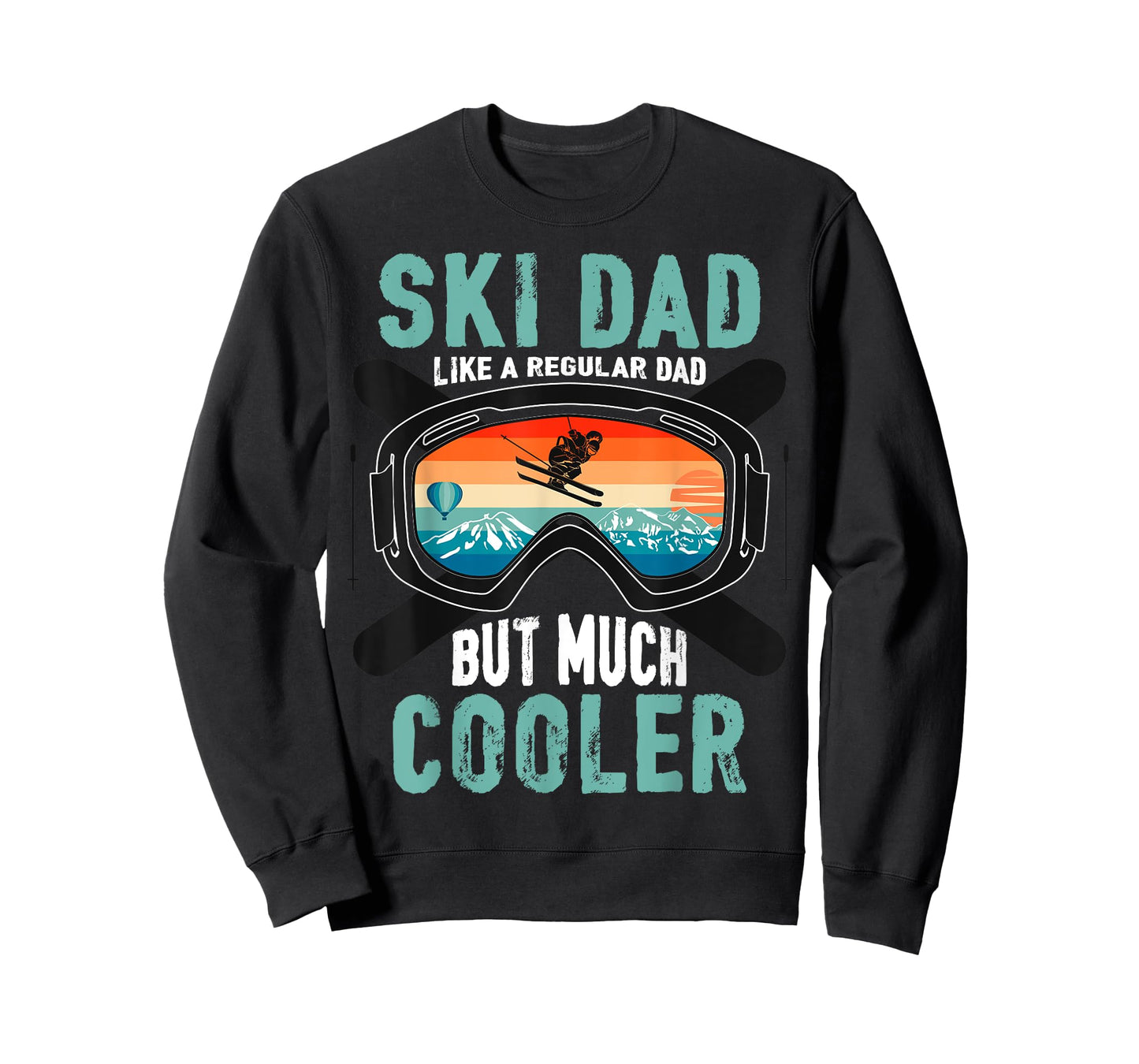 Ski Dad Like A Regular Dad But Cooler Vintage Skier Gift T-Shirt