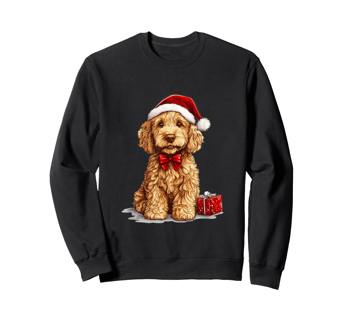 Cute Goldendoodle Dog Christmas Merry X-mas Graphic T-Shirt
