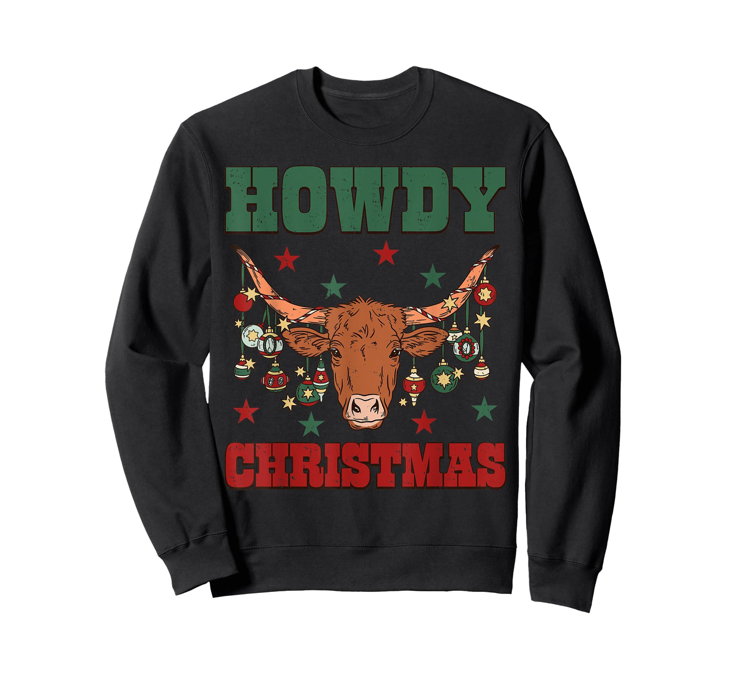 Bull Western Family Pajamas Cowboy Cowgirl Howdy Christmas T-Shirt