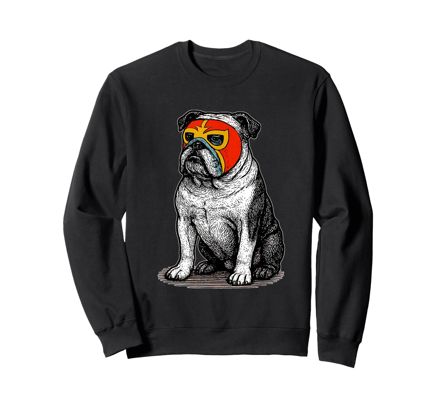 Vintage English Bulldog Luchador Mask Lucha Libre Dog Dad T-Shirt