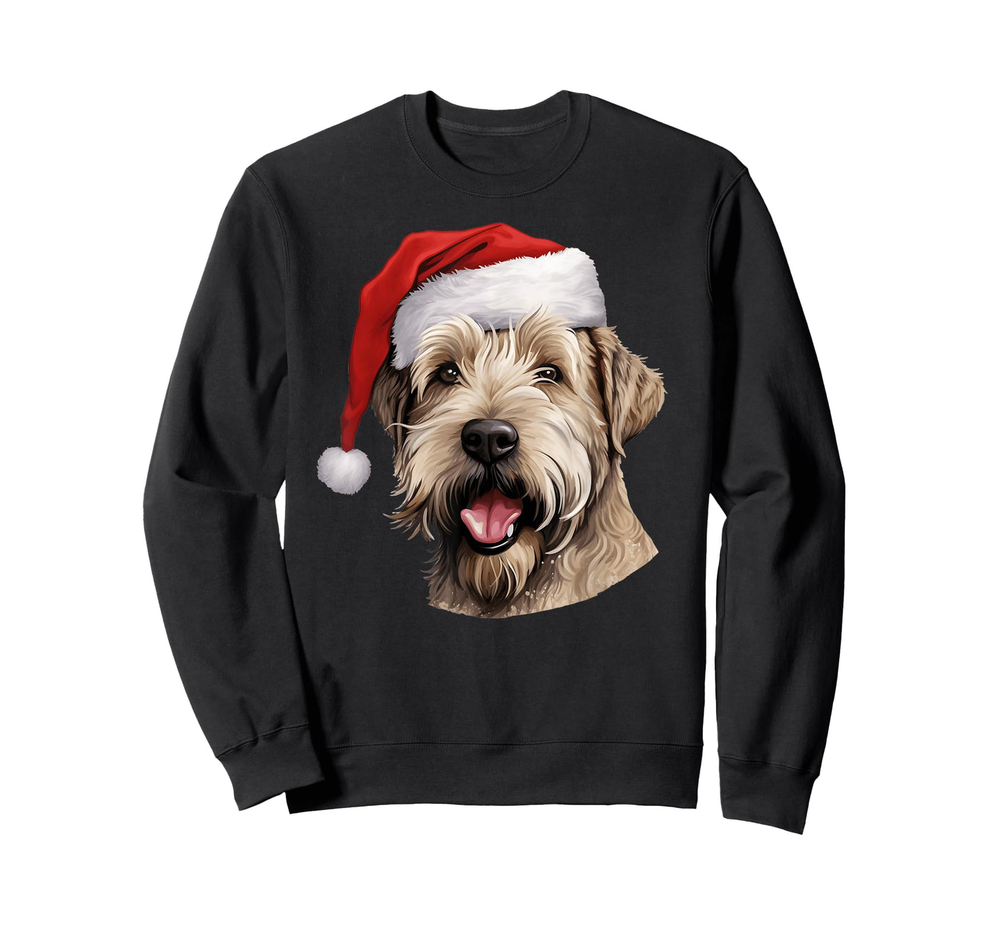 Wheaten Terrier Santa Hat Christmas Sweater Xmas Pet Dogs T-Shirt