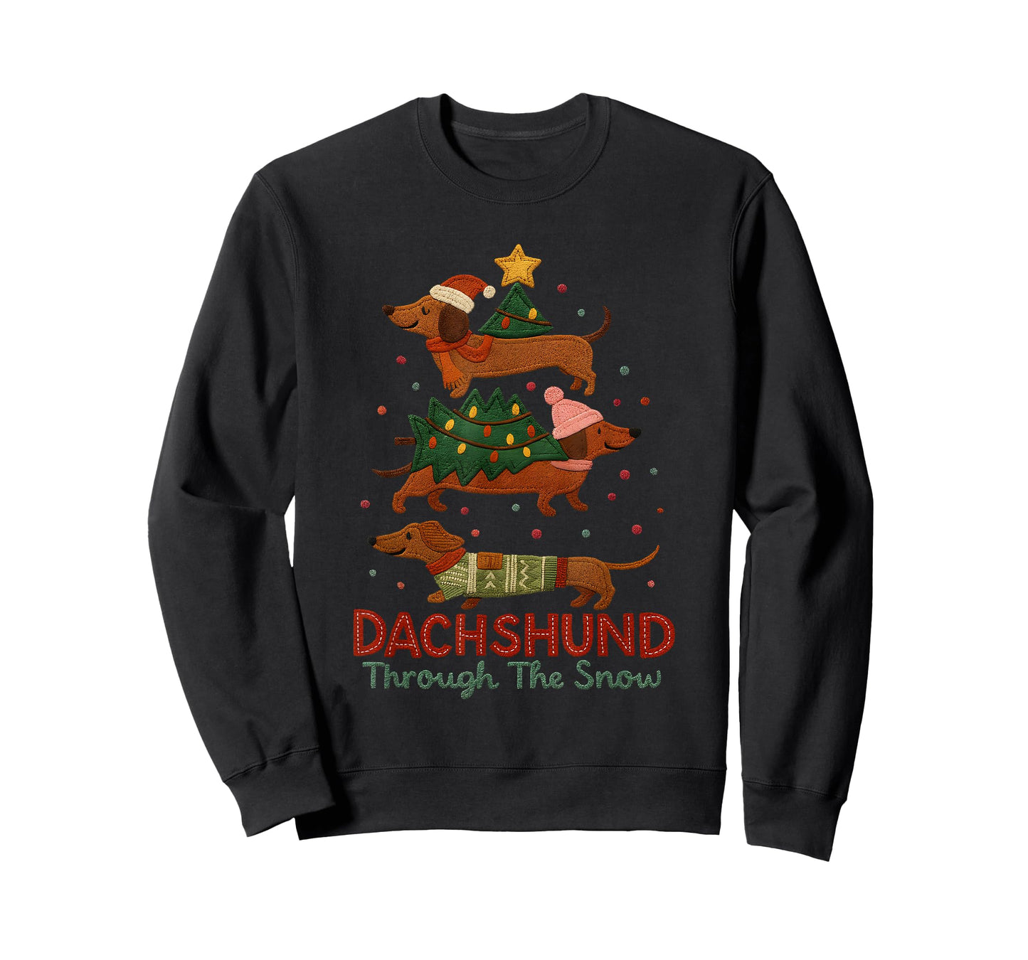 Dachshund Through The Snow Cozy Dog Christmas T-Shirt