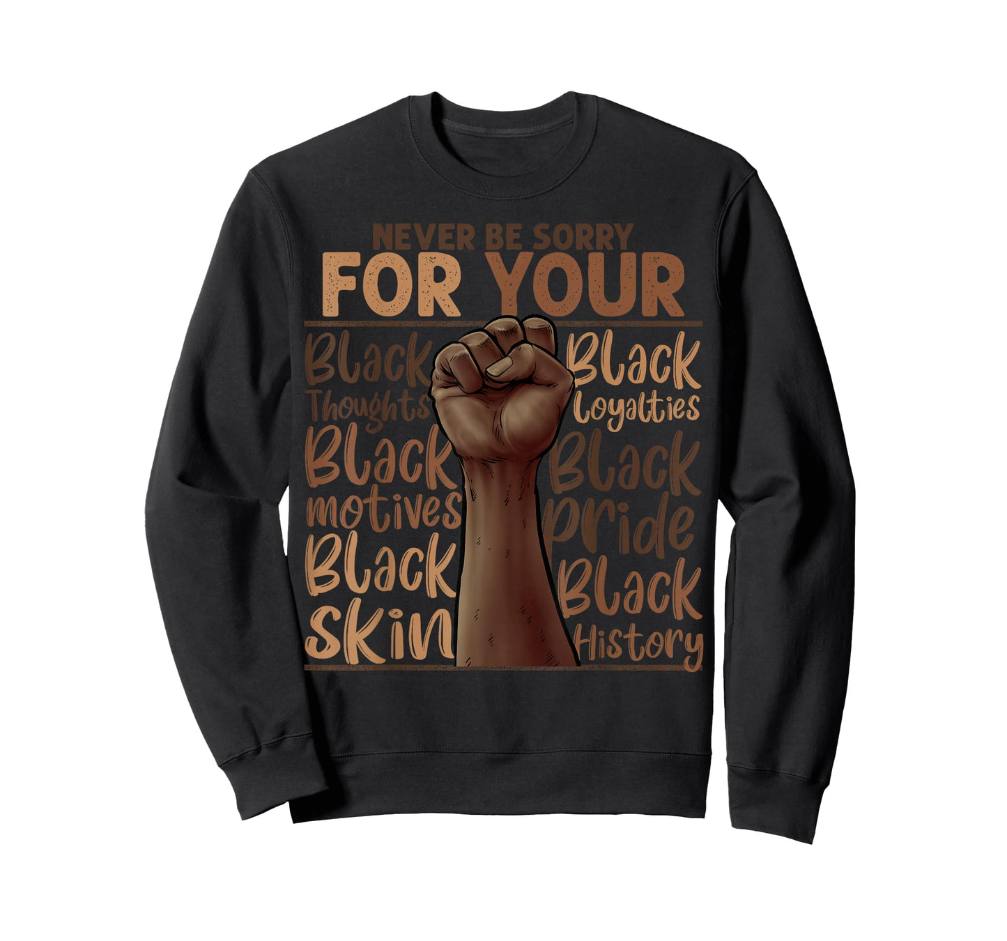 Never Be Sorry For Being Black History Juneteenth Gifts T-Shirt