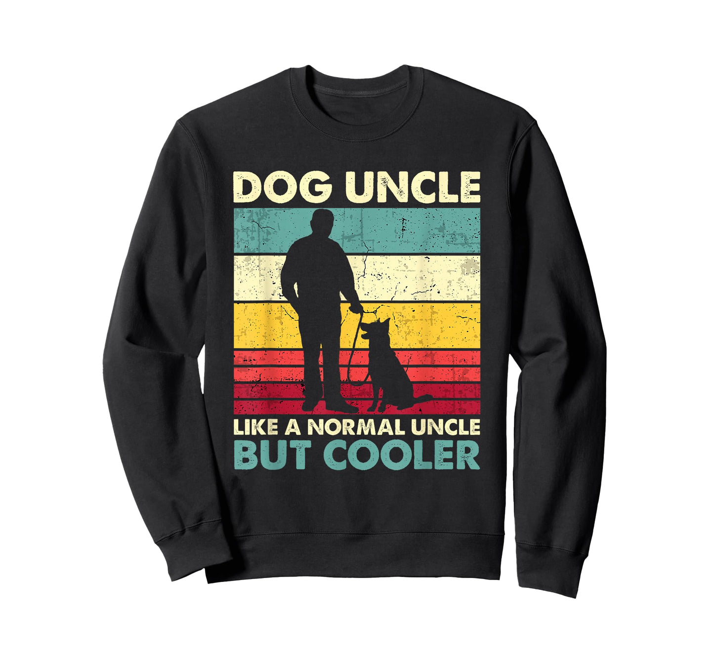 Dog Uncle - Retro Sunset Dog Lover Funny Father's Day T-Shirt