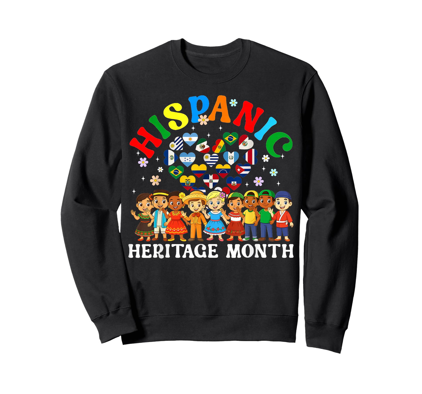 Hispanic Heritage Month All Latin Countries Boys Girls Kids T-Shirt