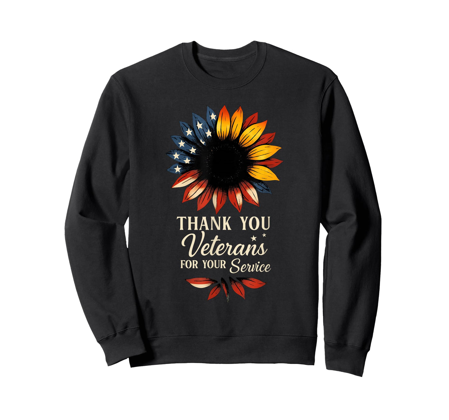 Thank You Veterans Sunflower Military Veterans Day Tribute T-Shirt