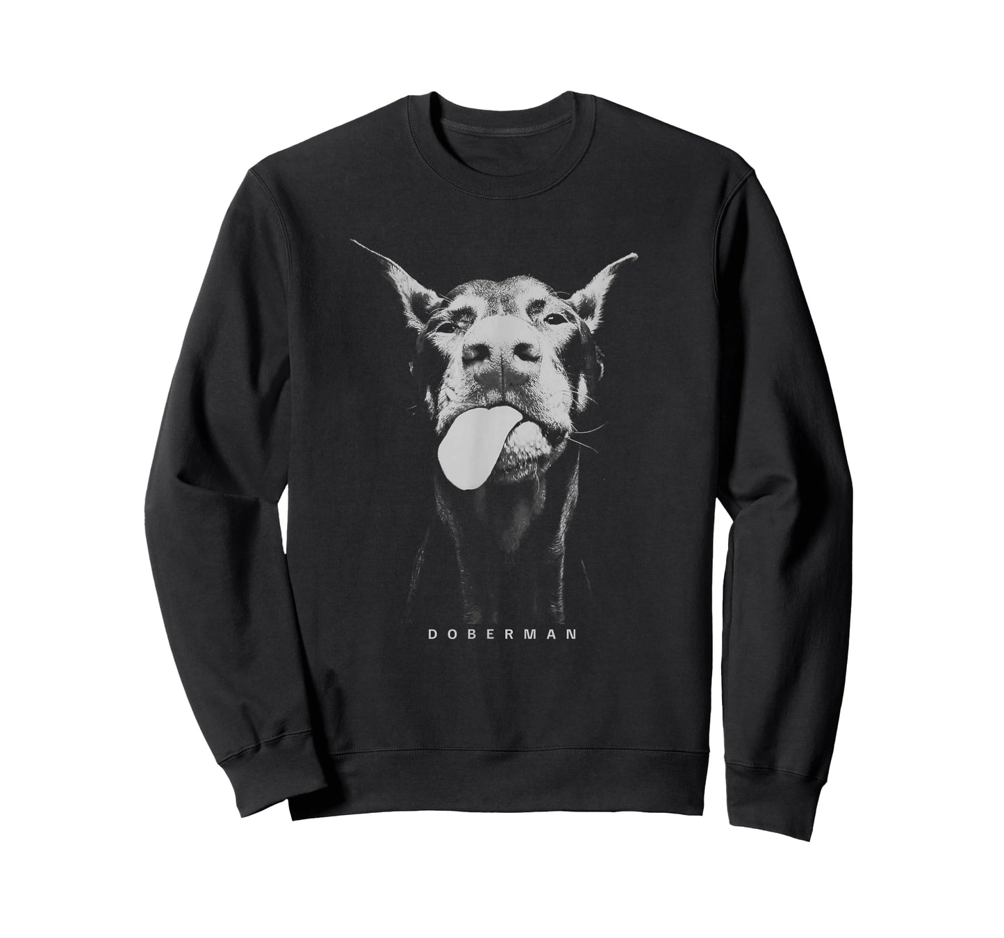 Playful Doberman Serving Attitude with a Tongue-Out Smirk T-Shirt