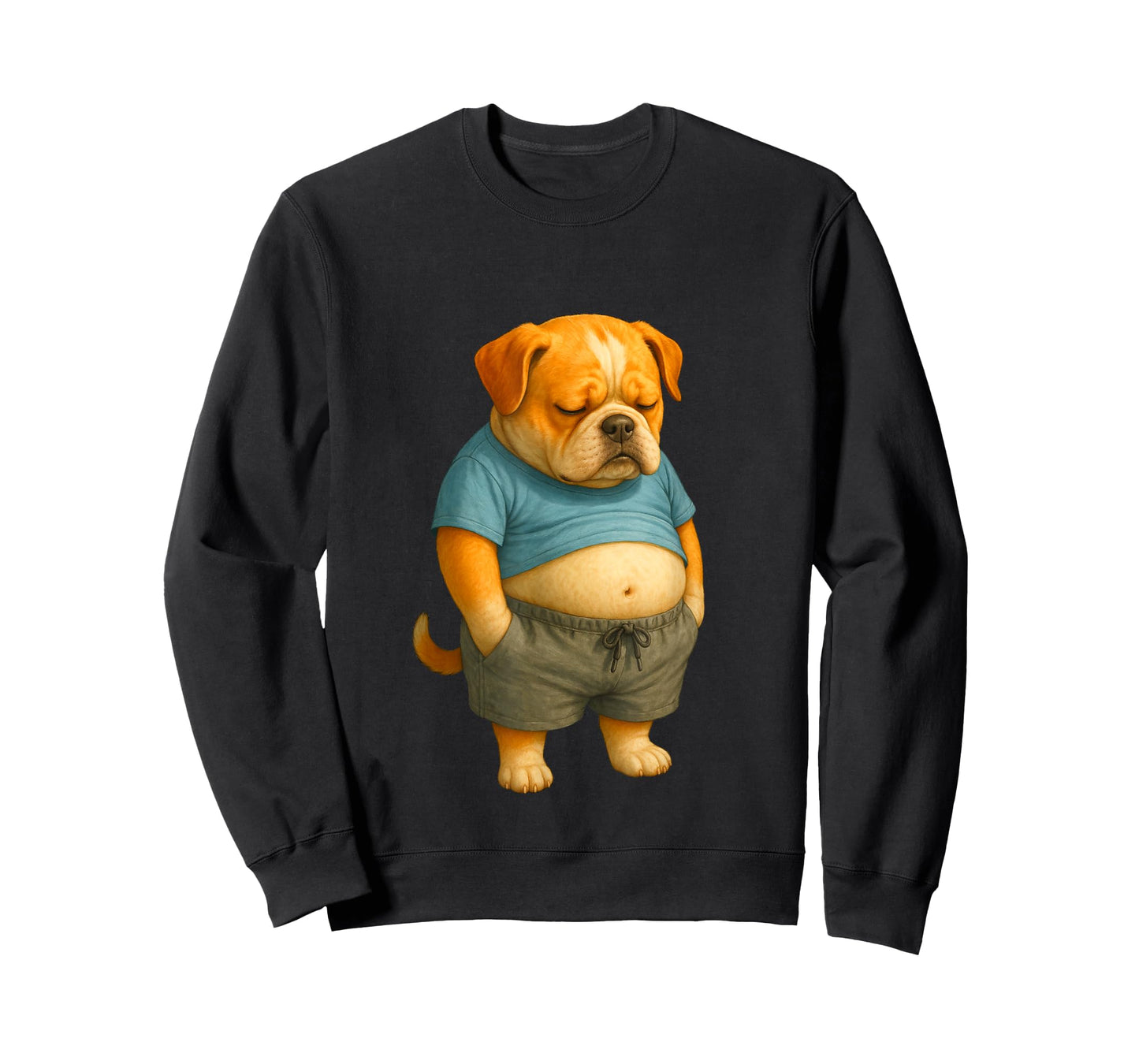 Funny fat Dog with Belly fat Men Women Kids T-Shirt