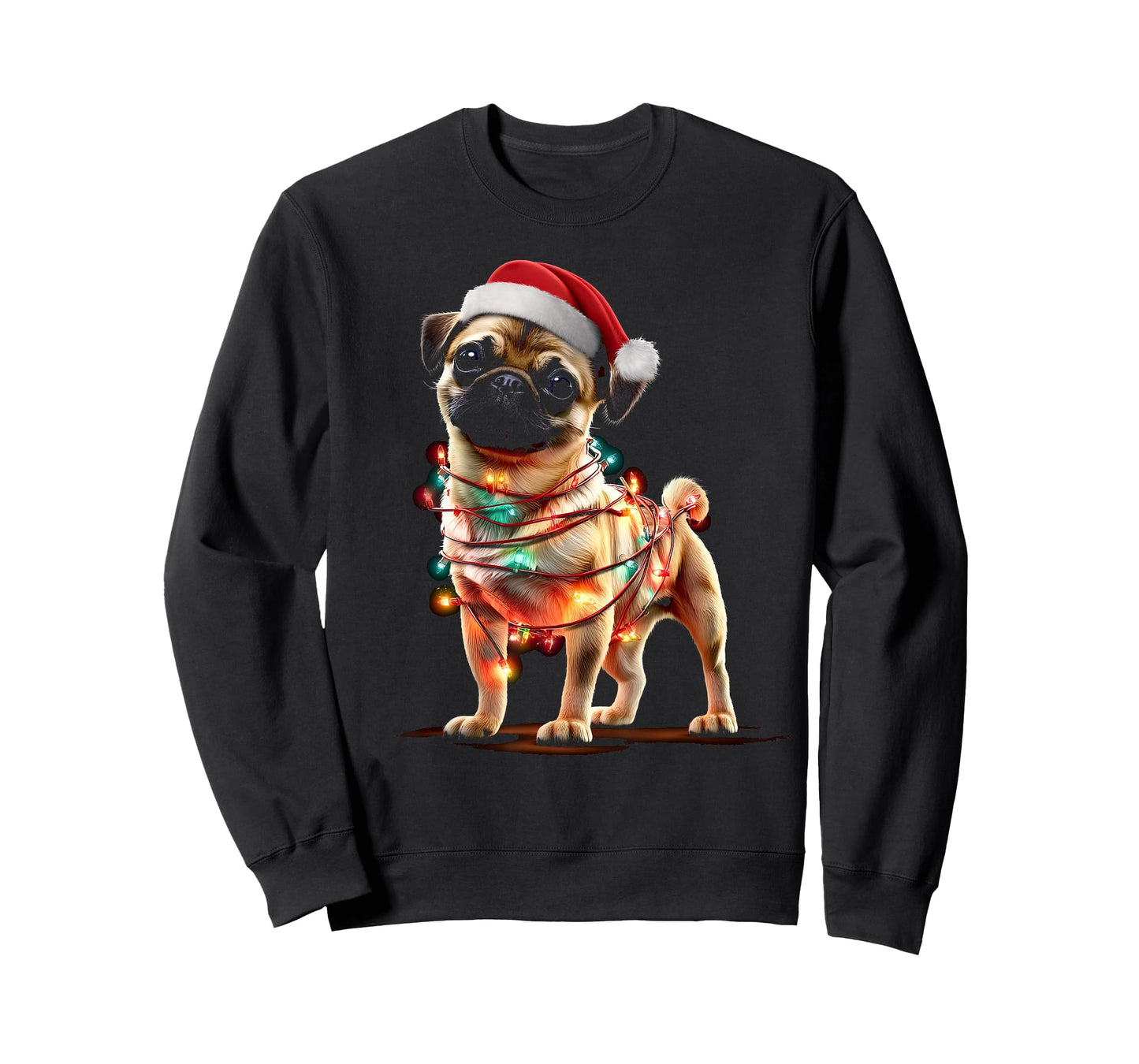 Funny Chug Christmas Graphics Dog Lights Lover T-Shirt